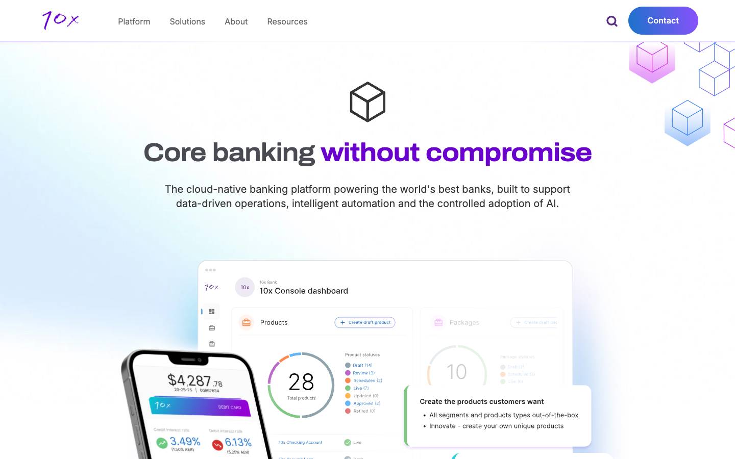 10x Banking's homepage, as read on Oct 2, 2026