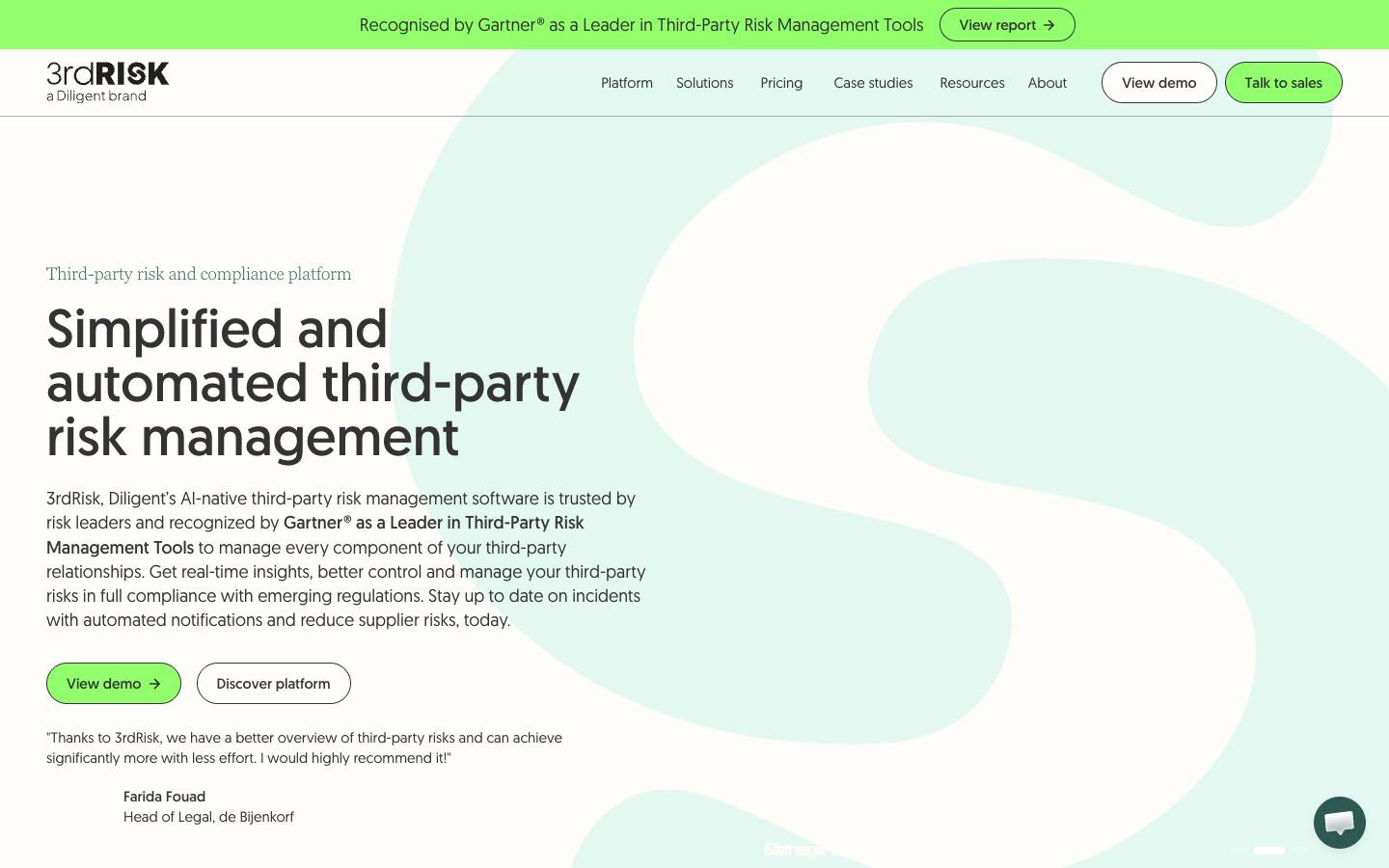 3rdRisk's homepage, as read on Oct 2, 2026