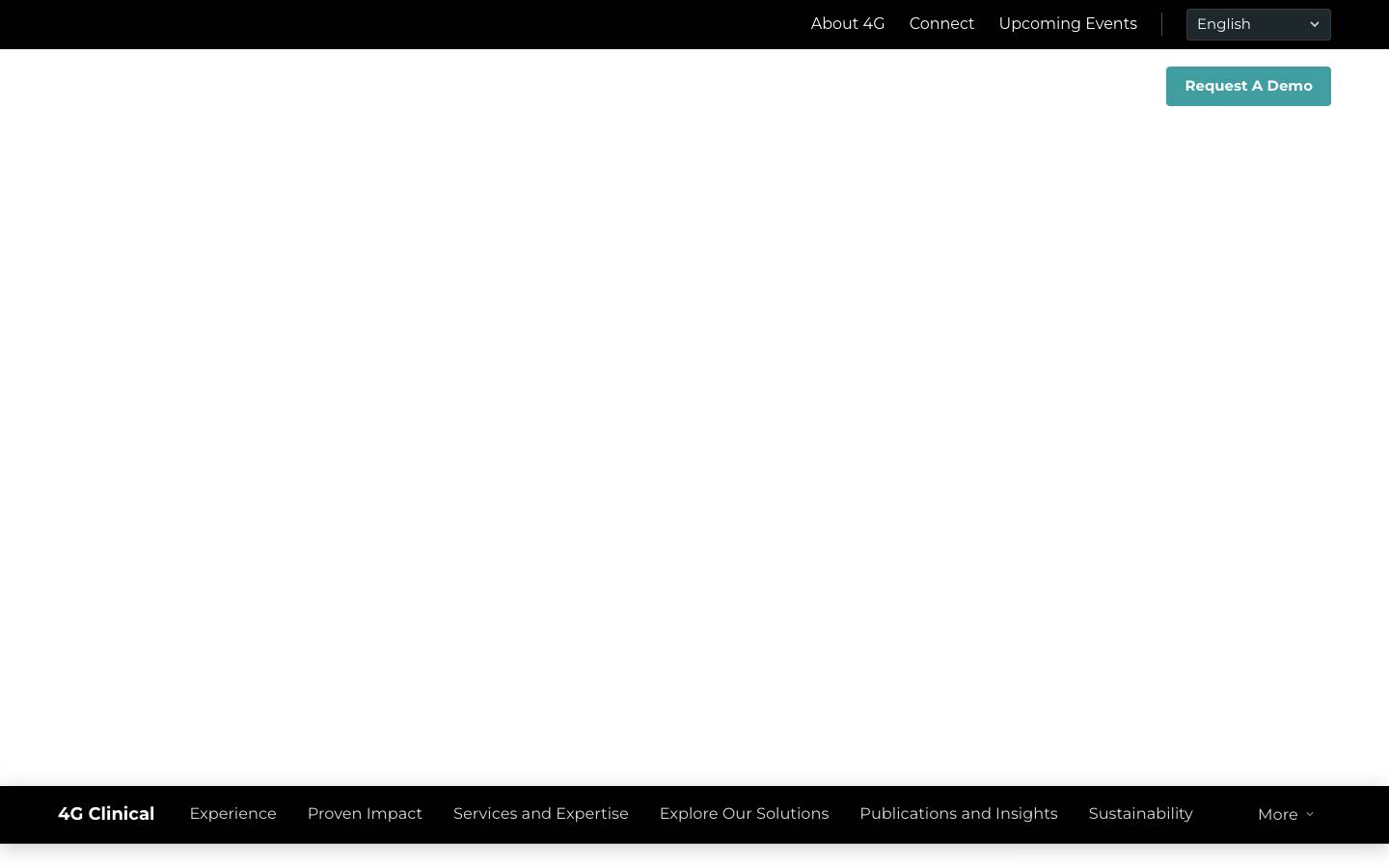 4G Clinical's homepage, as read on Oct 2, 2026