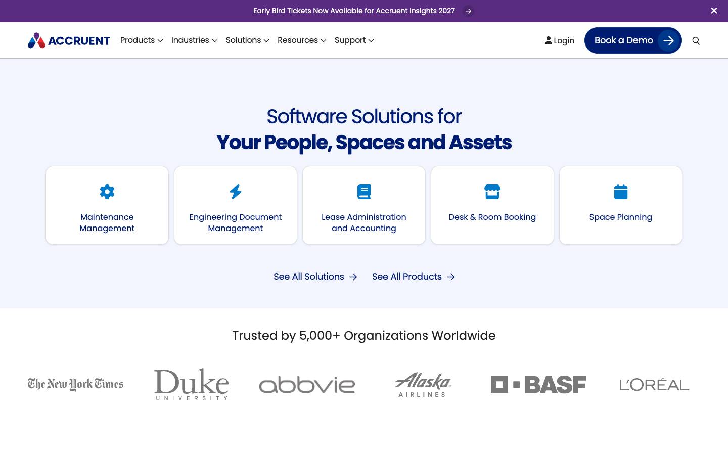 Accruent's homepage, as read on Oct 2, 2026