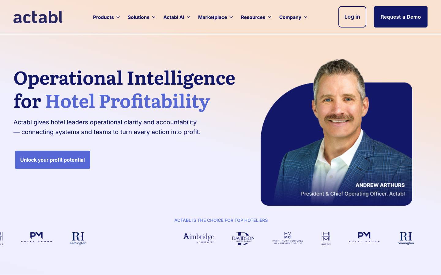 Actabl's homepage, as read on Oct 2, 2026