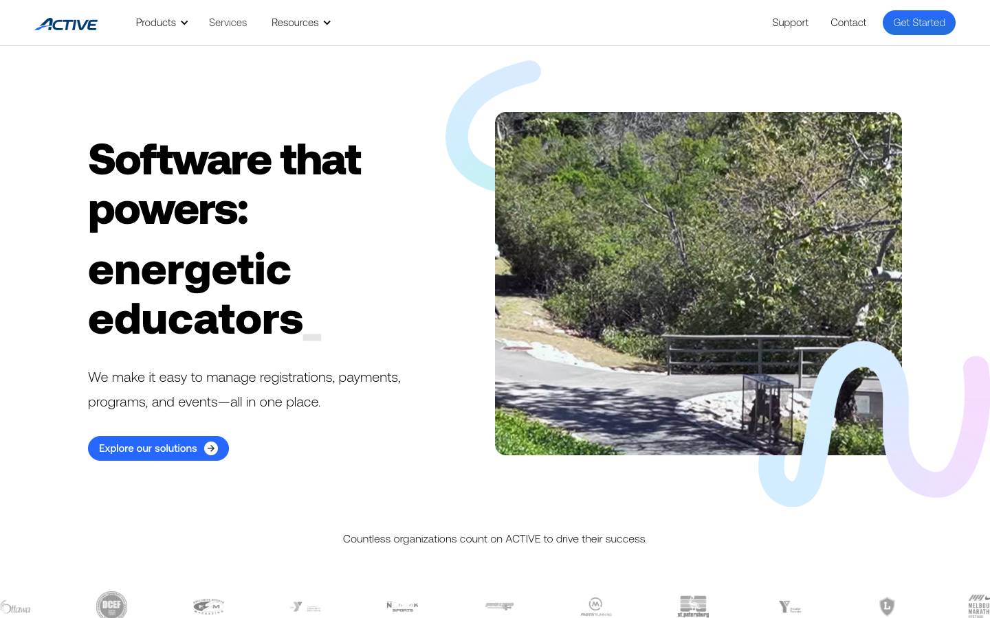 ACTIVE Network's homepage, as read on Oct 2, 2026