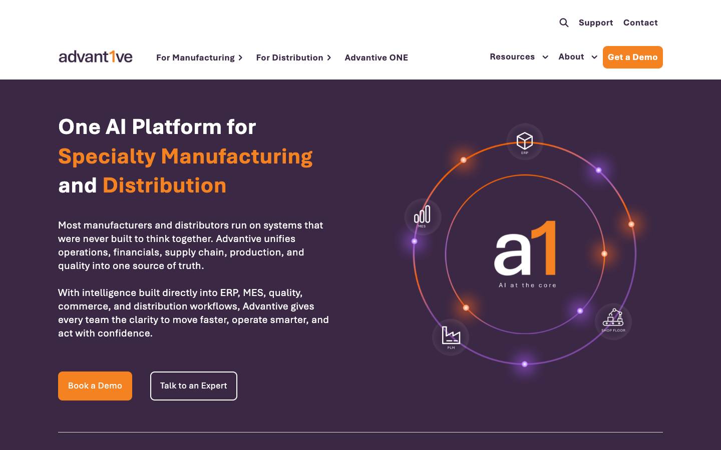 Advantive's homepage, as read on Oct 2, 2026
