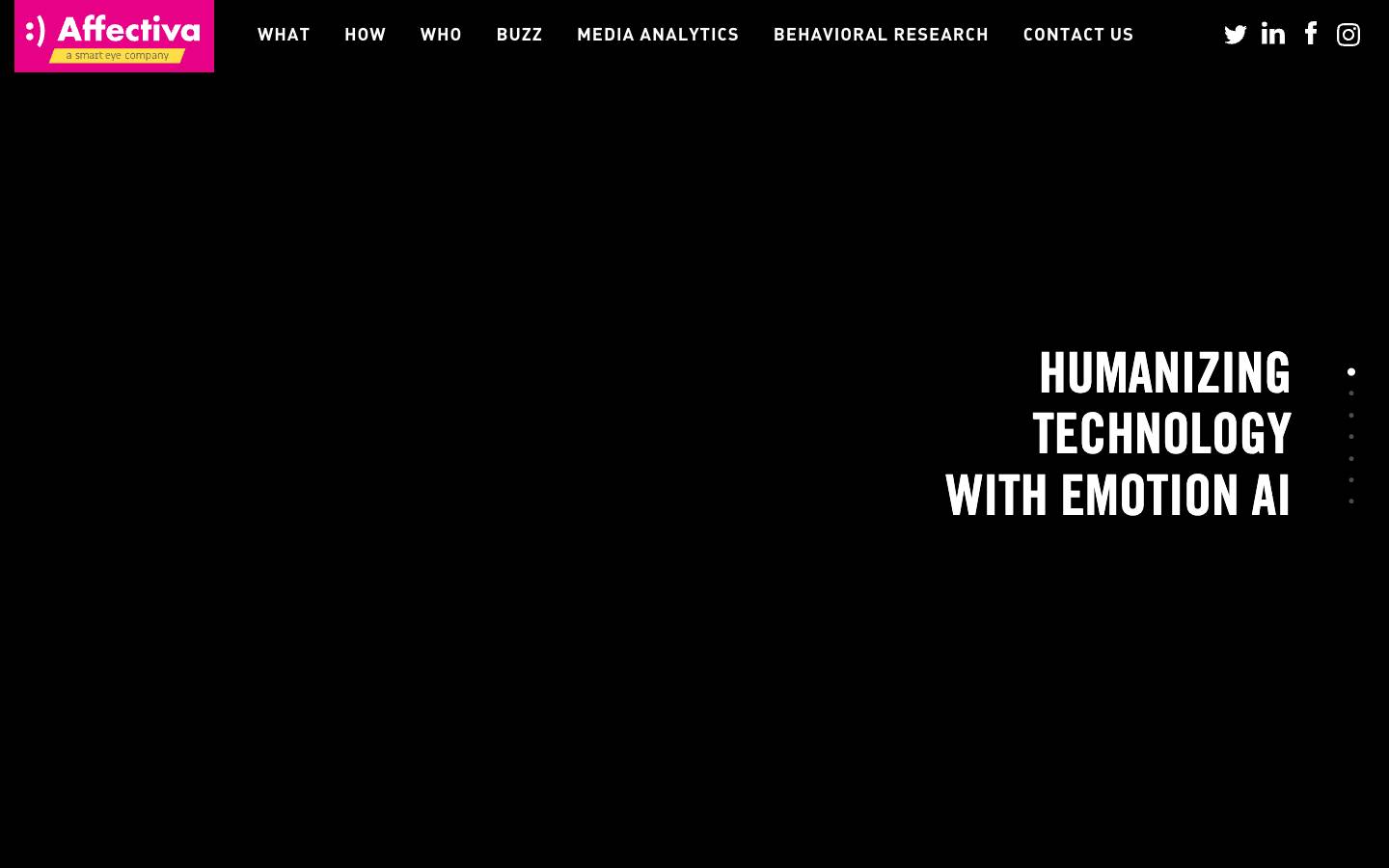 Affectiva's homepage, as read on Oct 2, 2026