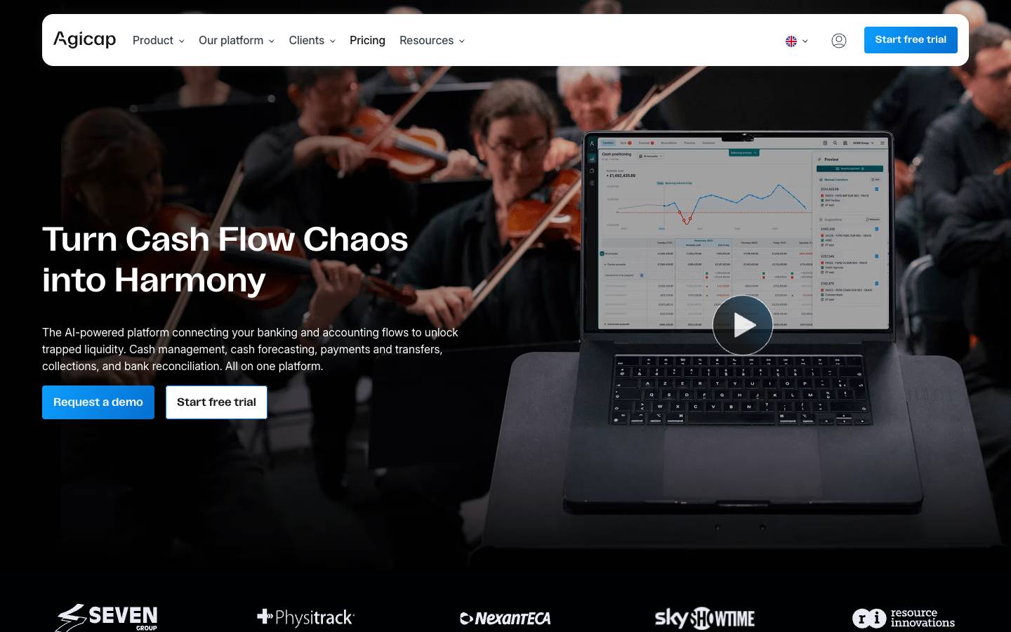 Agicap's homepage, as read on Oct 2, 2026