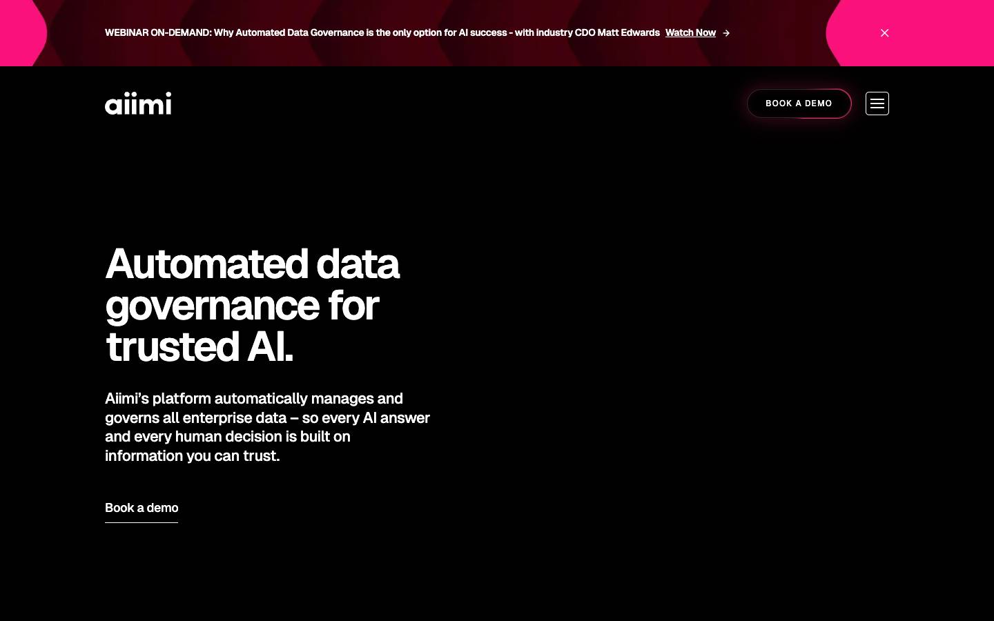 Aiimi's homepage, as read on Oct 2, 2026