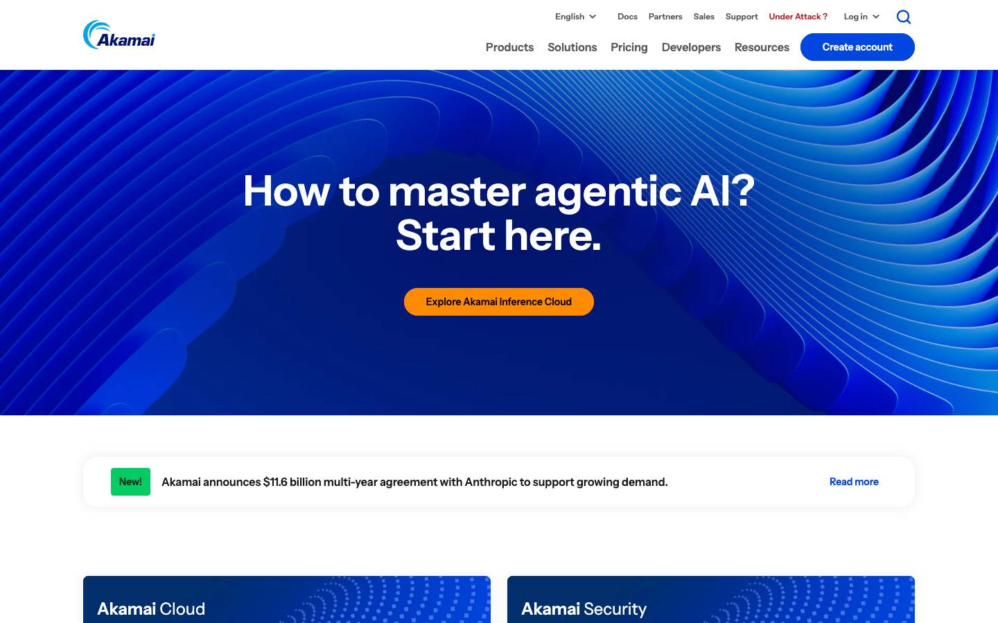Akamai's homepage, as read on Oct 2, 2026