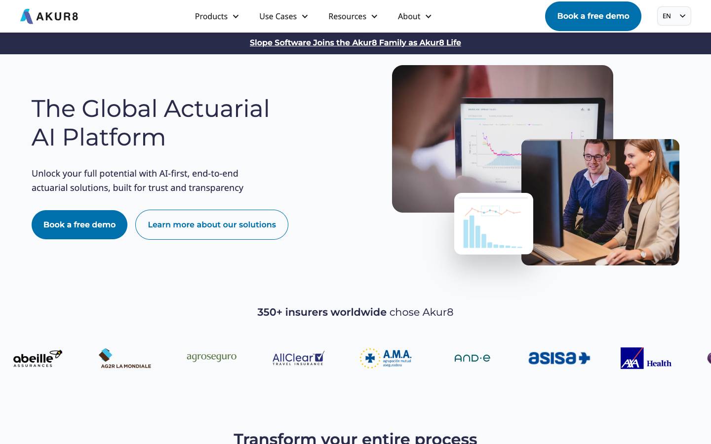 Akur8's homepage, as read on Oct 2, 2026