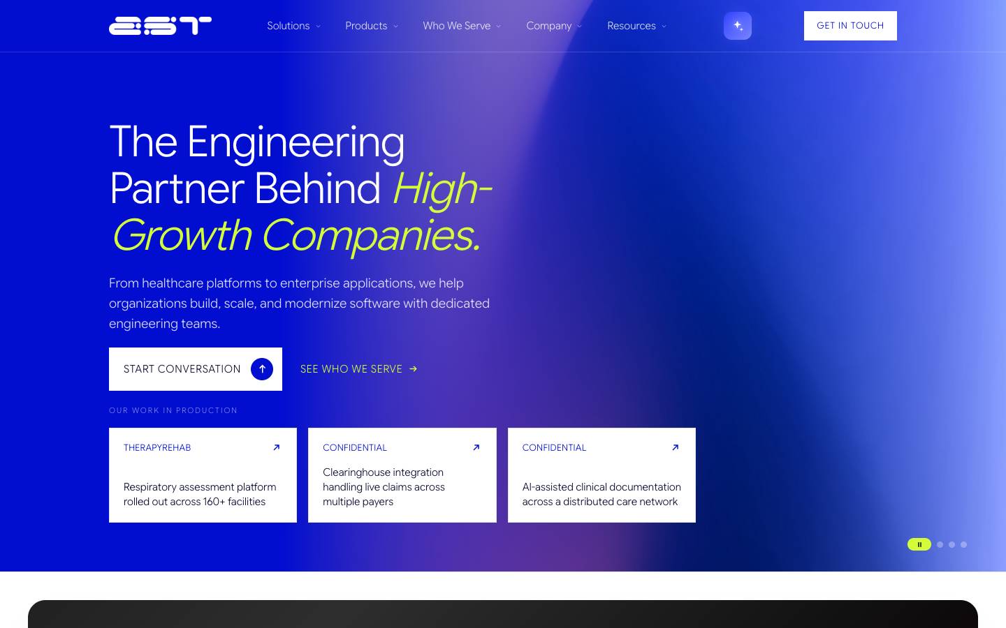 AST's homepage, as read on Oct 6, 2026