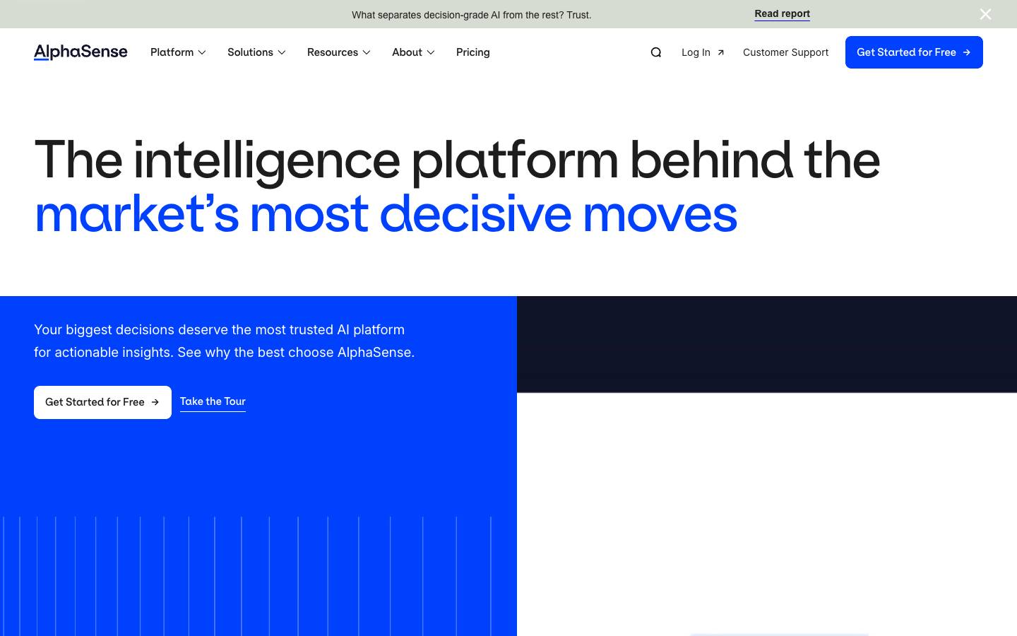 AlphaSense's homepage, as read on Oct 2, 2026