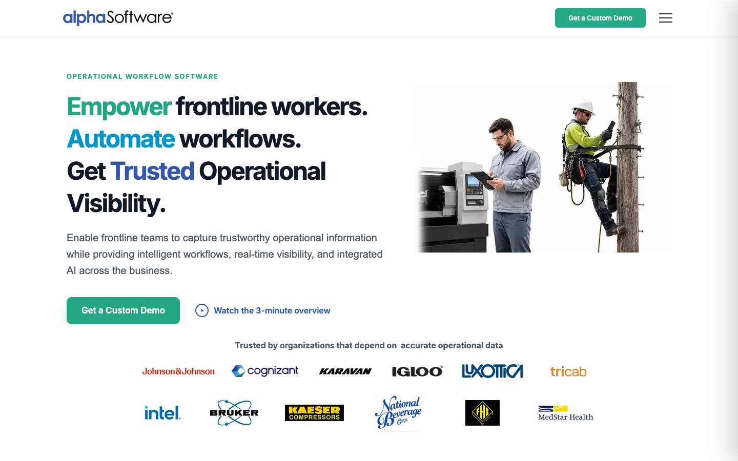 Alpha Software's homepage, as read on Oct 2, 2026