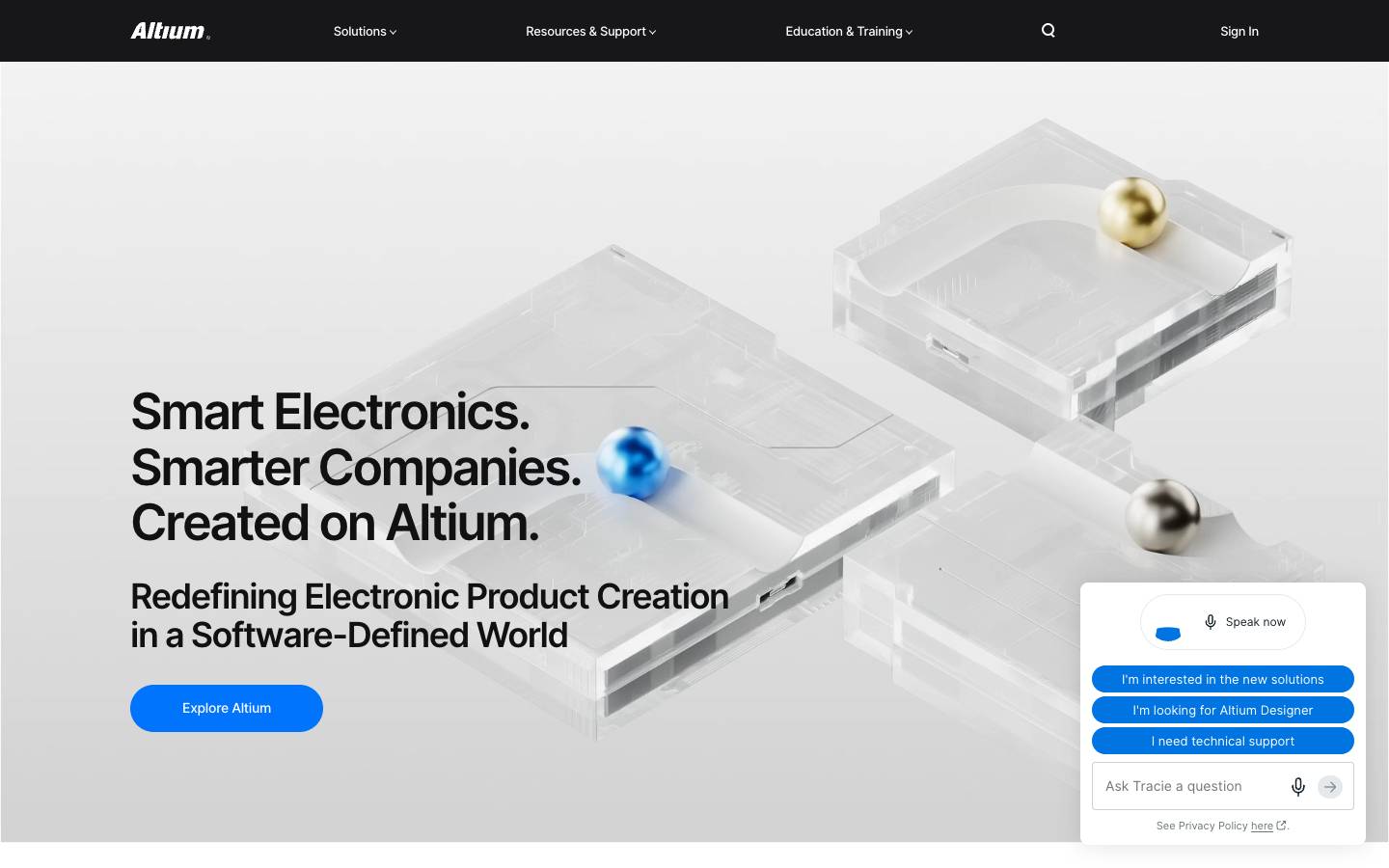 Altium's homepage, as read on Oct 2, 2026