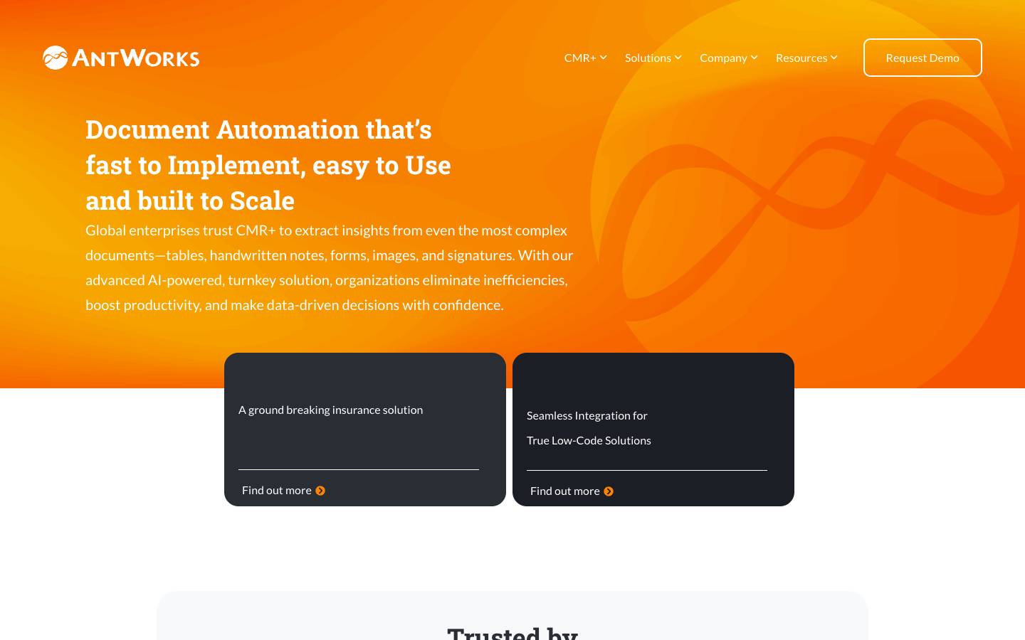 AntWorks's homepage, as read on Oct 2, 2026