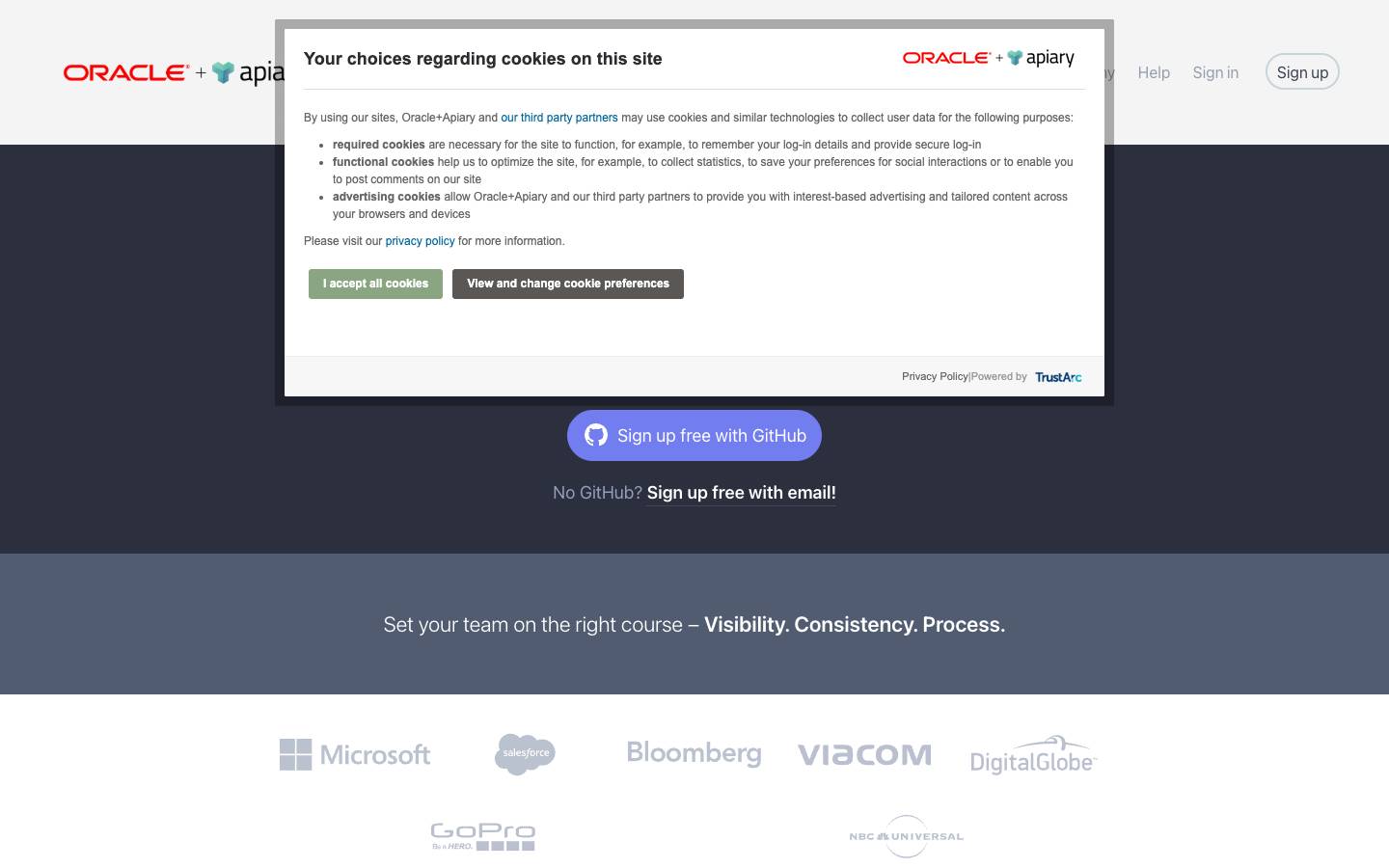 Apiary's homepage, as read on Oct 2, 2026