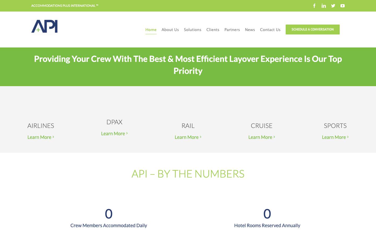 API's homepage, as read on Oct 2, 2026