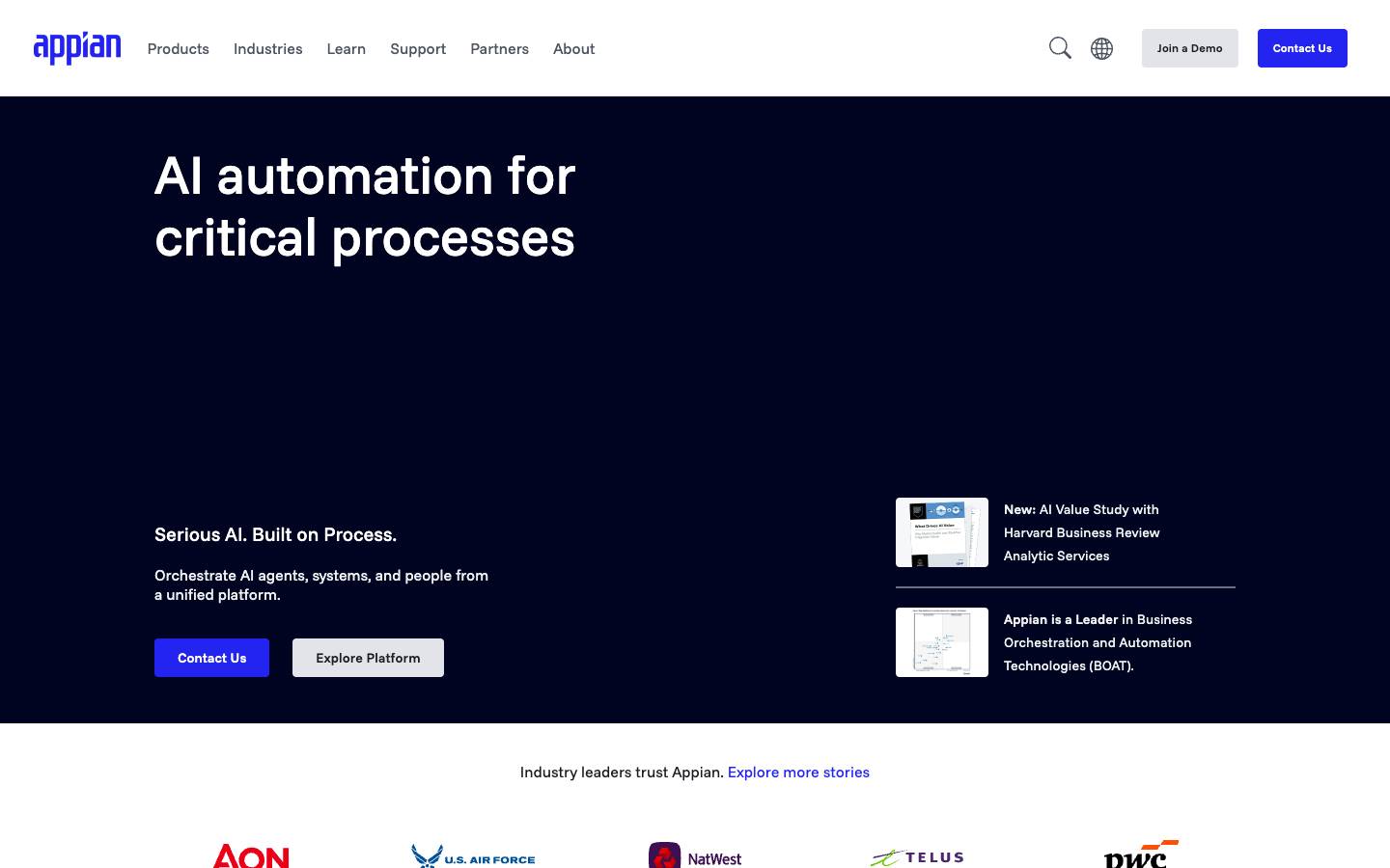 Appian's homepage, as read on Oct 6, 2026