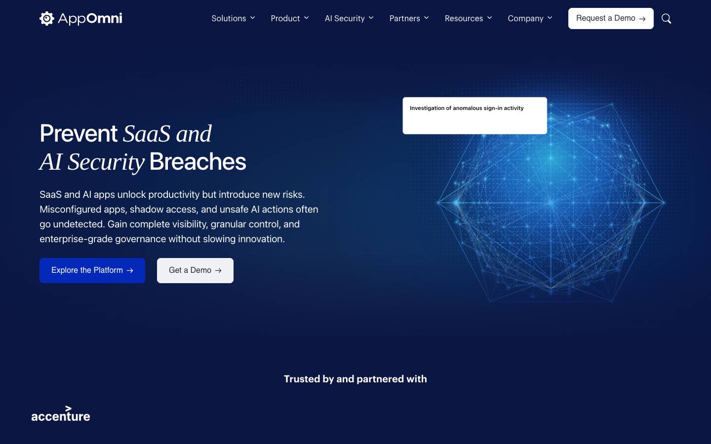AppOmni's homepage, as read on Oct 2, 2026