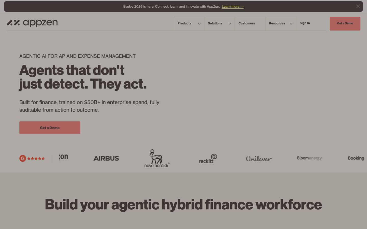 AppZen's homepage, as read on Oct 2, 2026