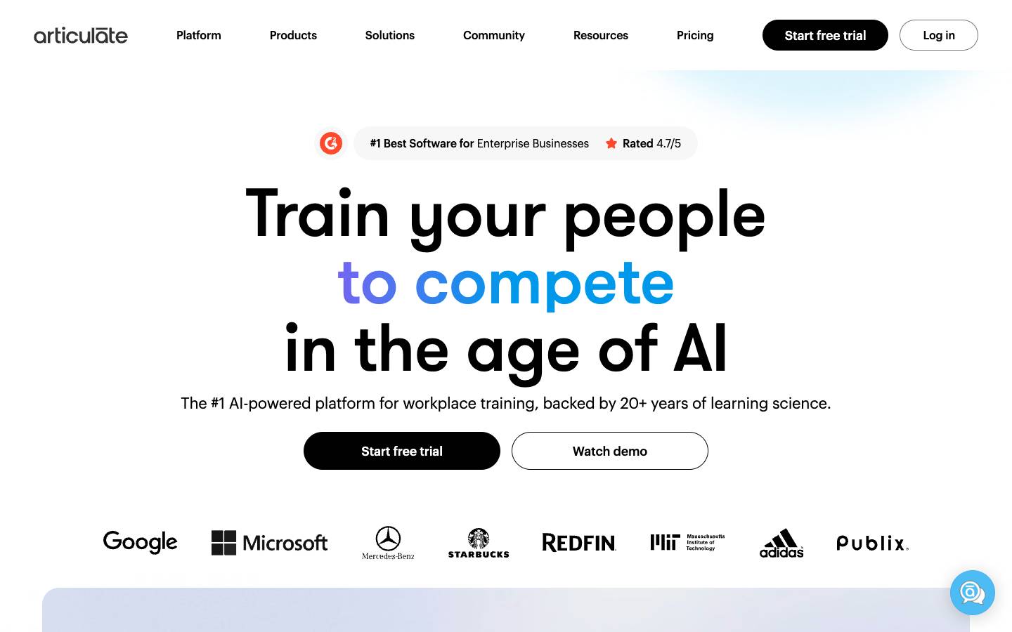 Articulate's homepage, as read on Oct 2, 2026