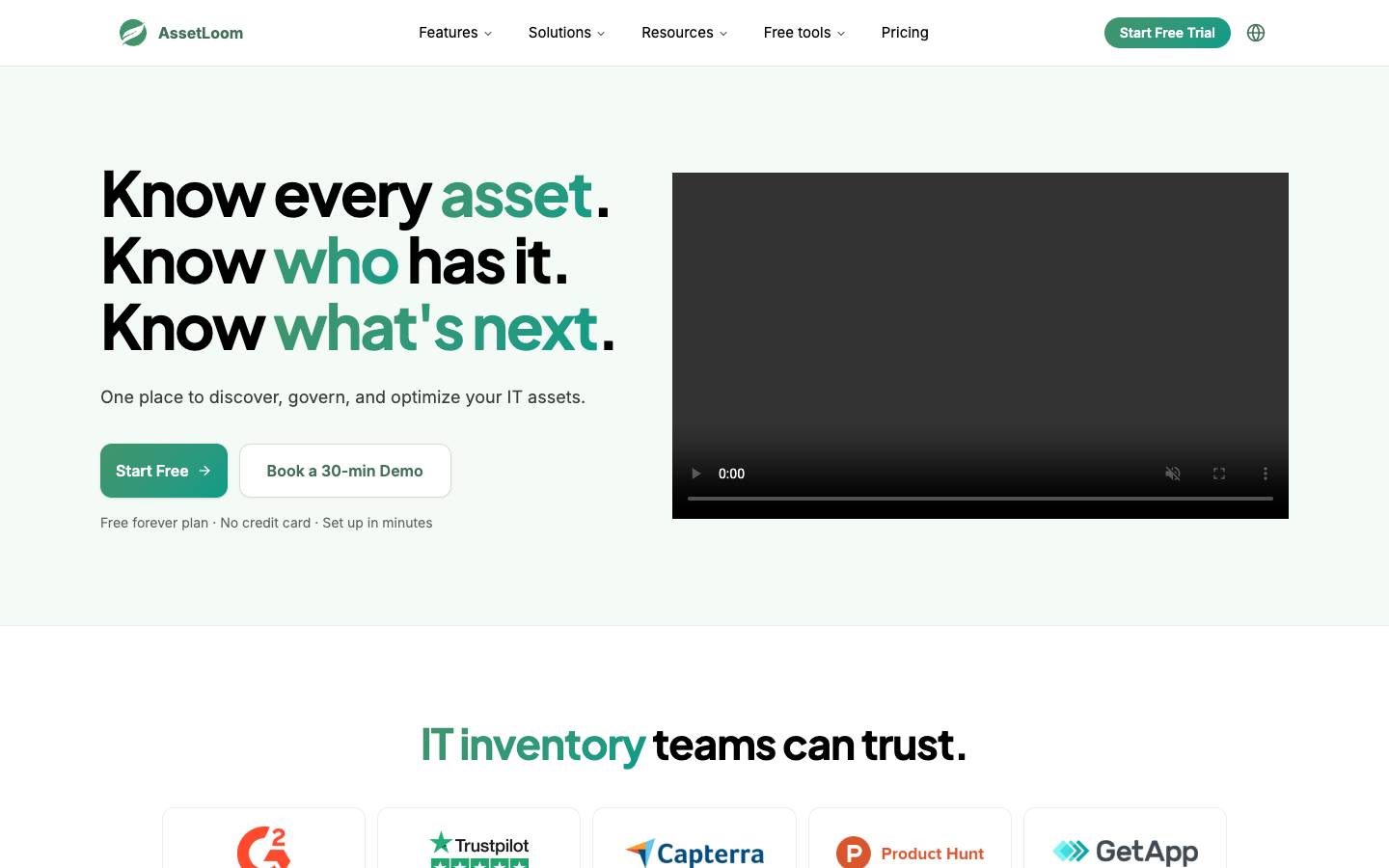 AssetLoom's homepage, as read on Oct 2, 2026