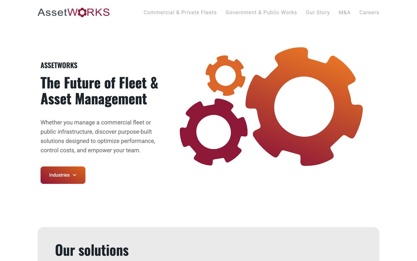AssetWorks's homepage, as read on Oct 2, 2026