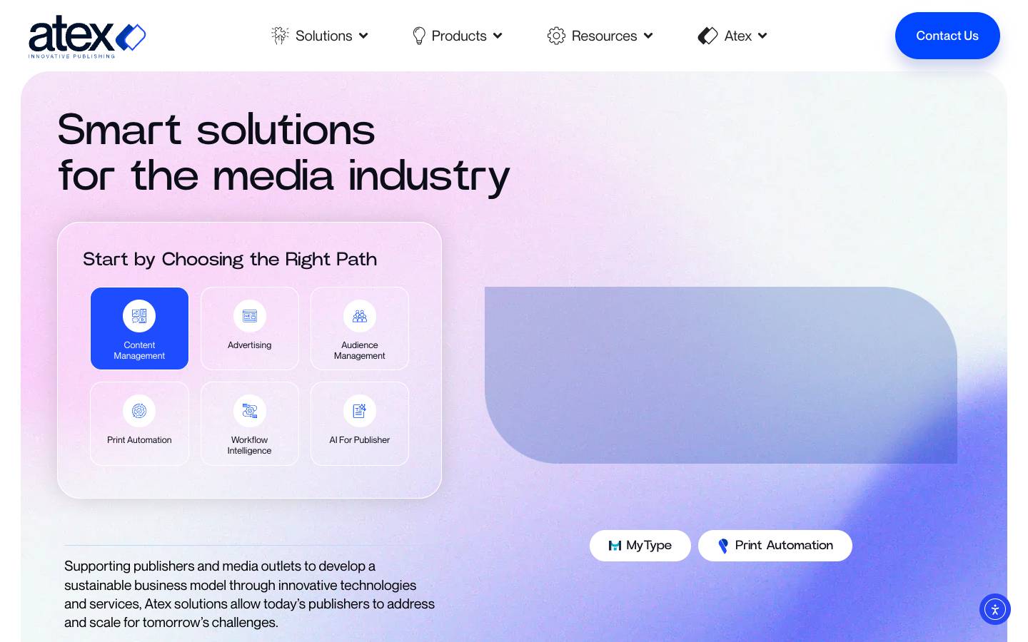 Atex's homepage, as read on Oct 2, 2026