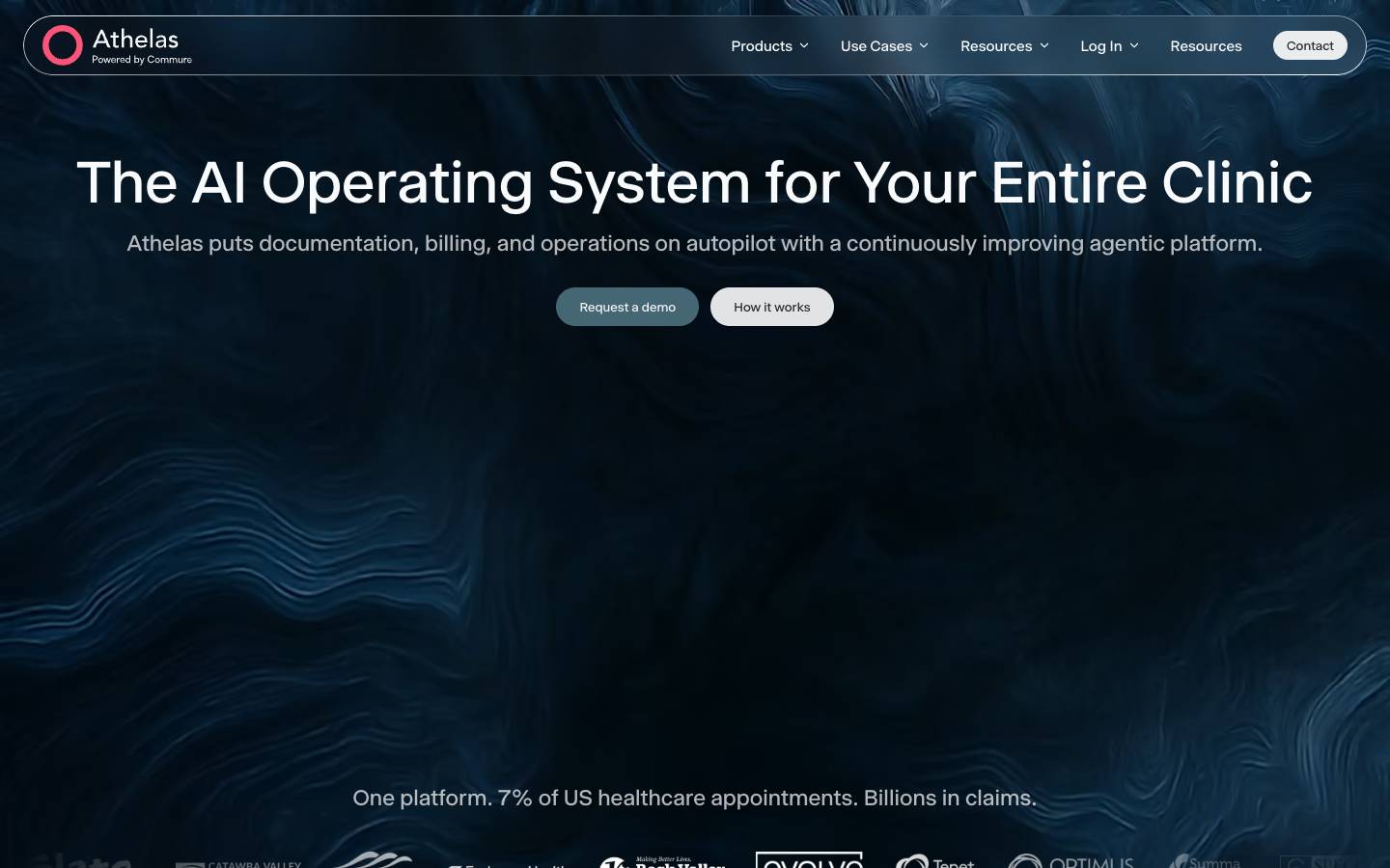 Athelas's homepage, as read on Oct 2, 2026