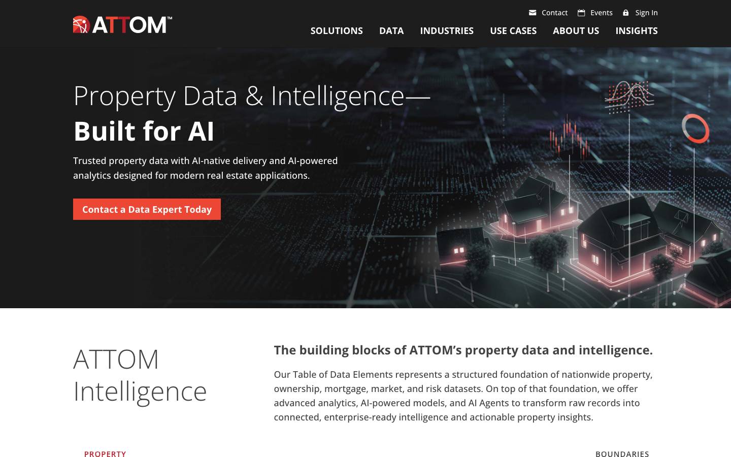 ATTOM's homepage, as read on Oct 2, 2026