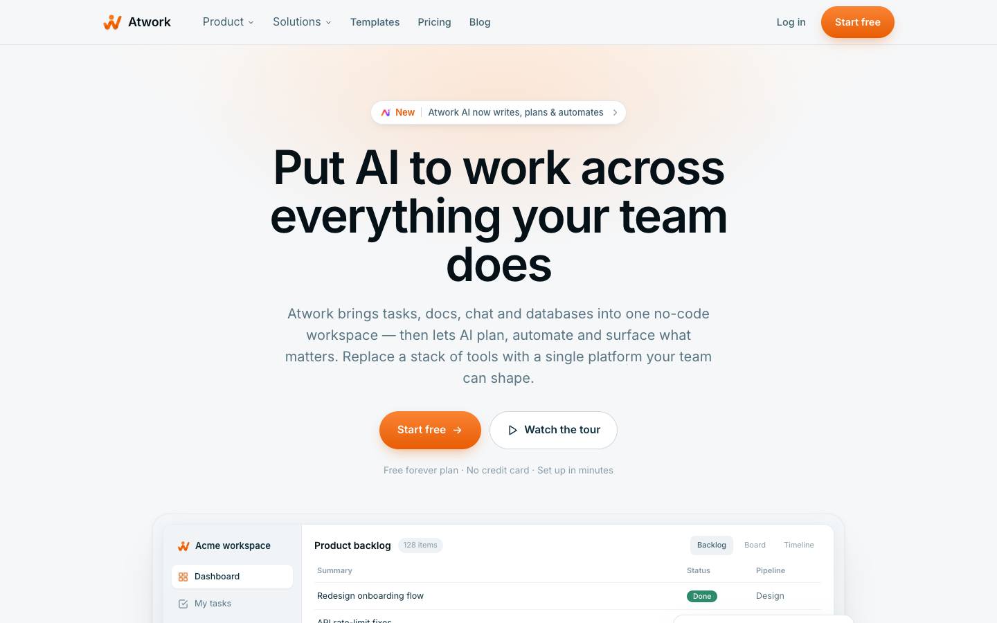 Atwork's homepage, as read on Oct 2, 2026