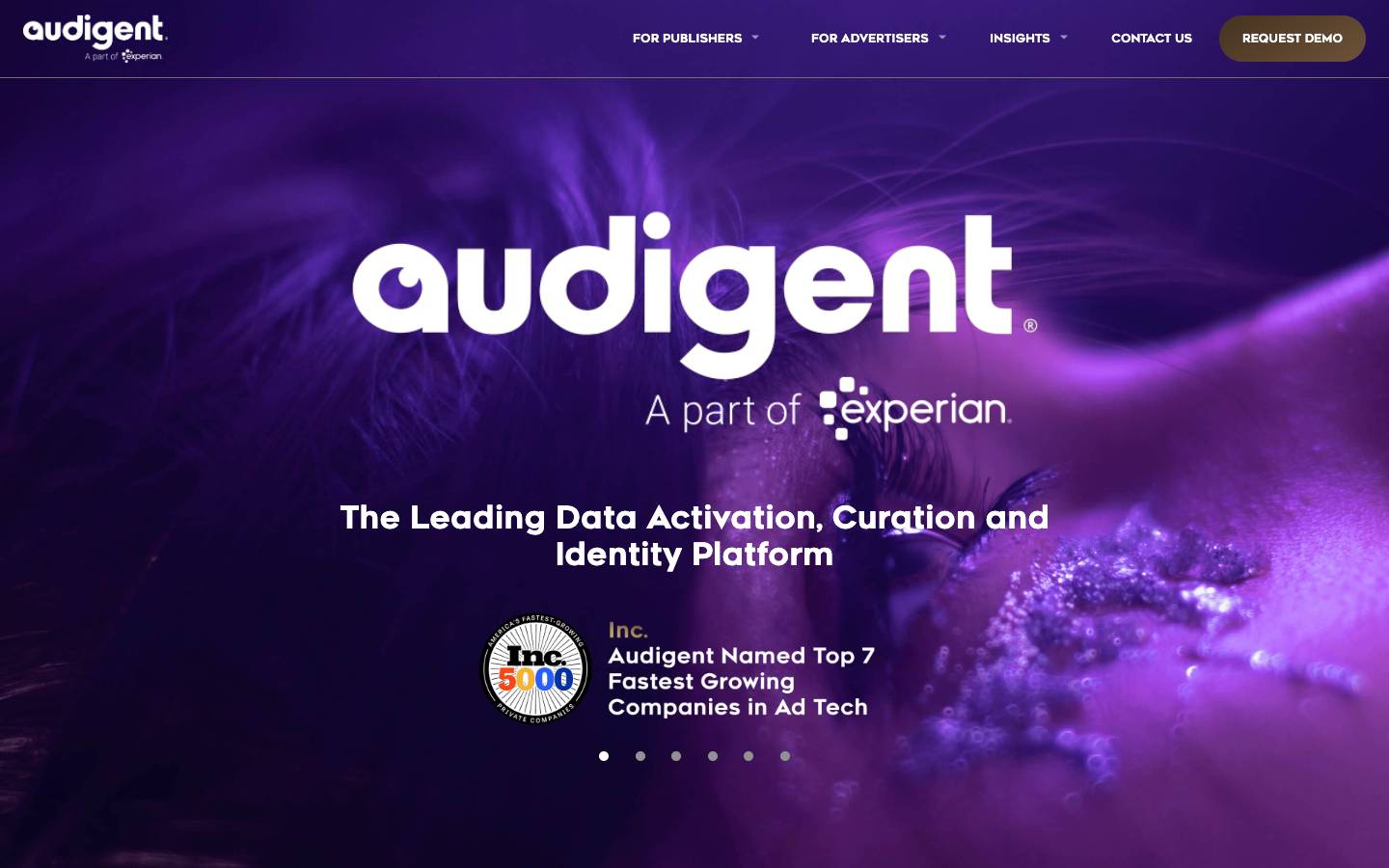 Audigent's homepage, as read on Oct 2, 2026