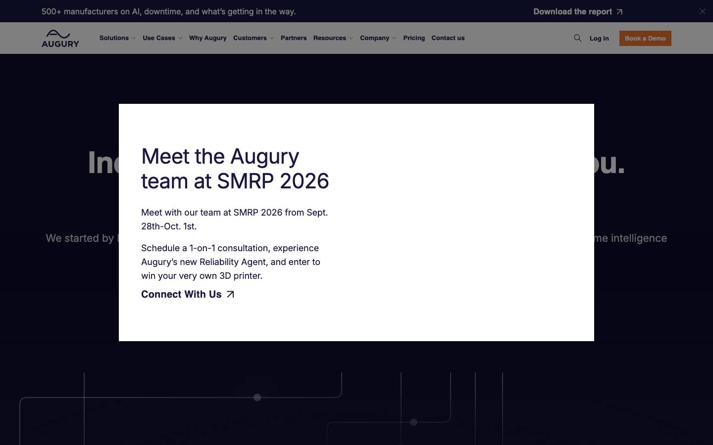 Augury's homepage, as read on Oct 2, 2026