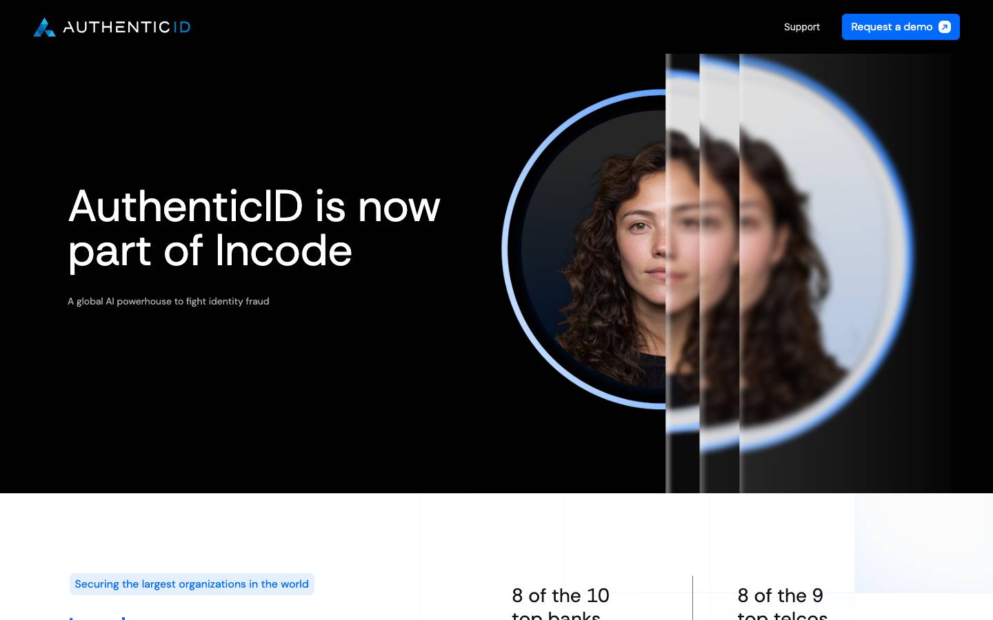 AuthenticID's homepage, as read on Oct 2, 2026