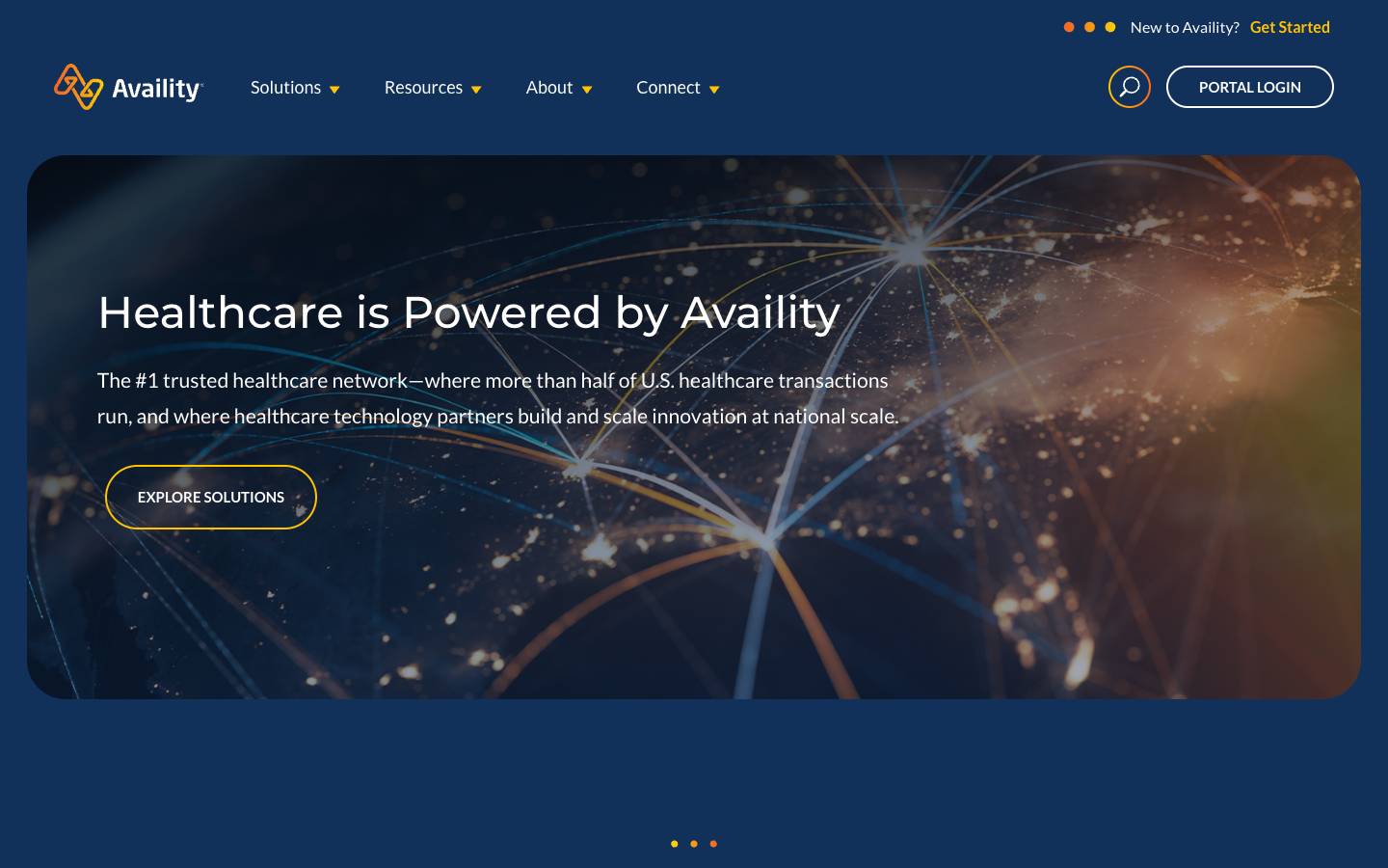 Availity's homepage, as read on Oct 2, 2026