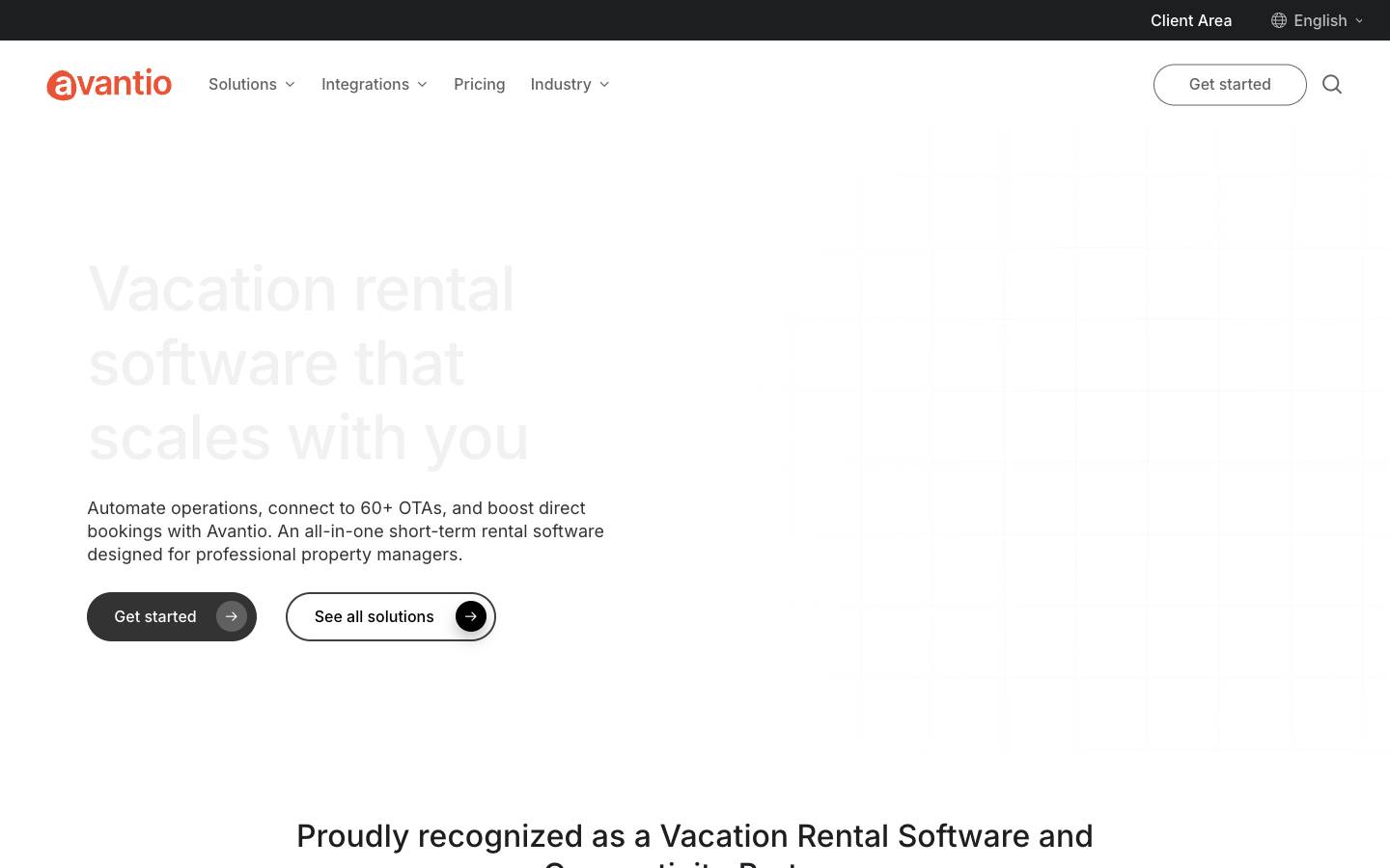Avantio's homepage, as read on Oct 2, 2026