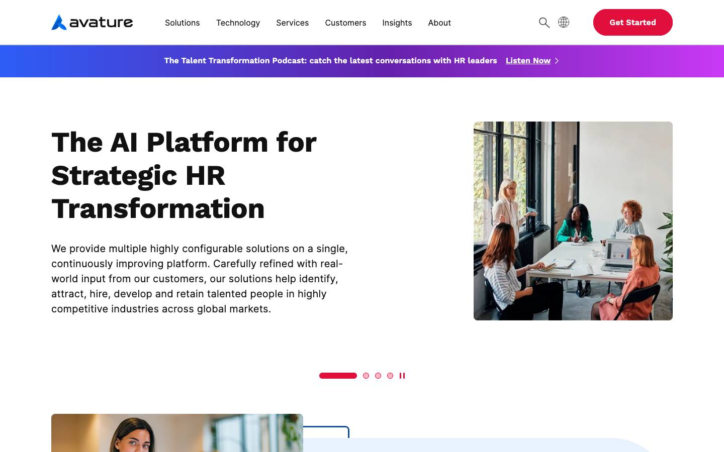 Avature's homepage, as read on Oct 2, 2026