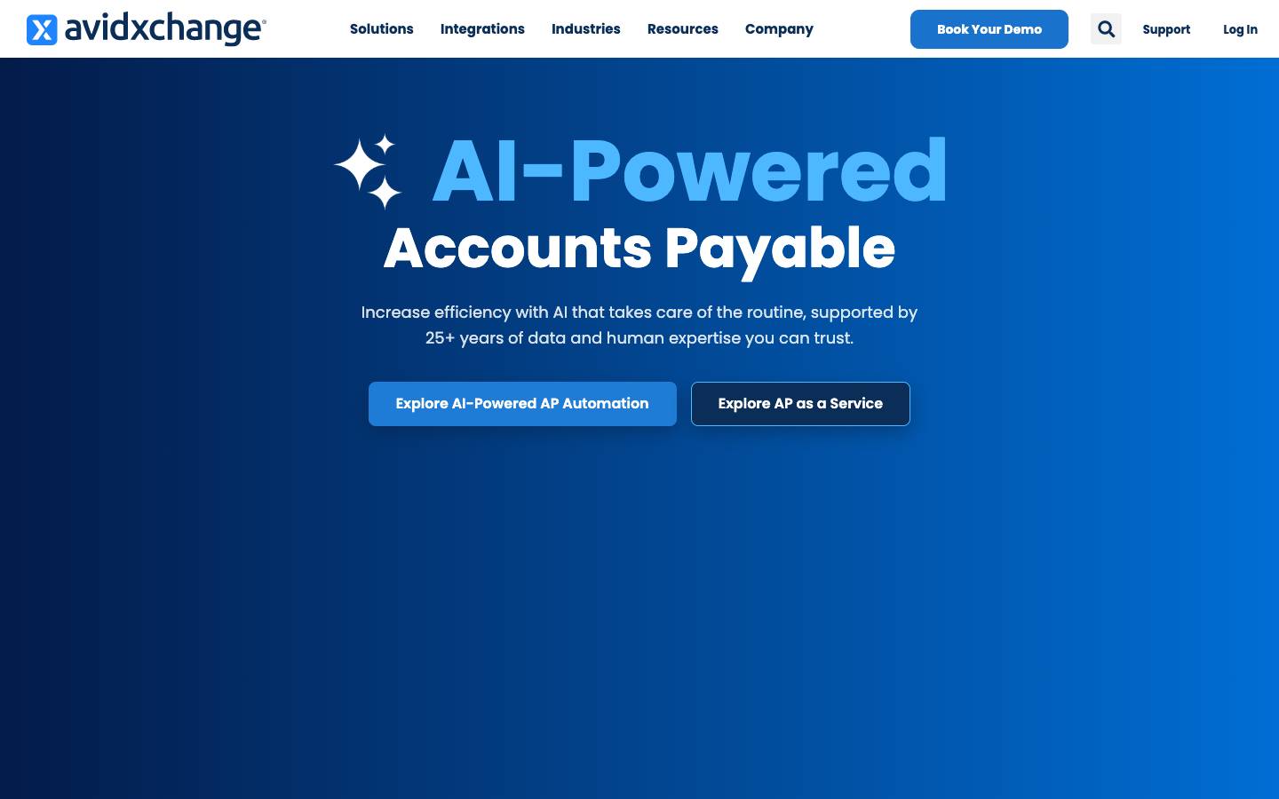 AvidXchange's homepage, as read on Oct 2, 2026