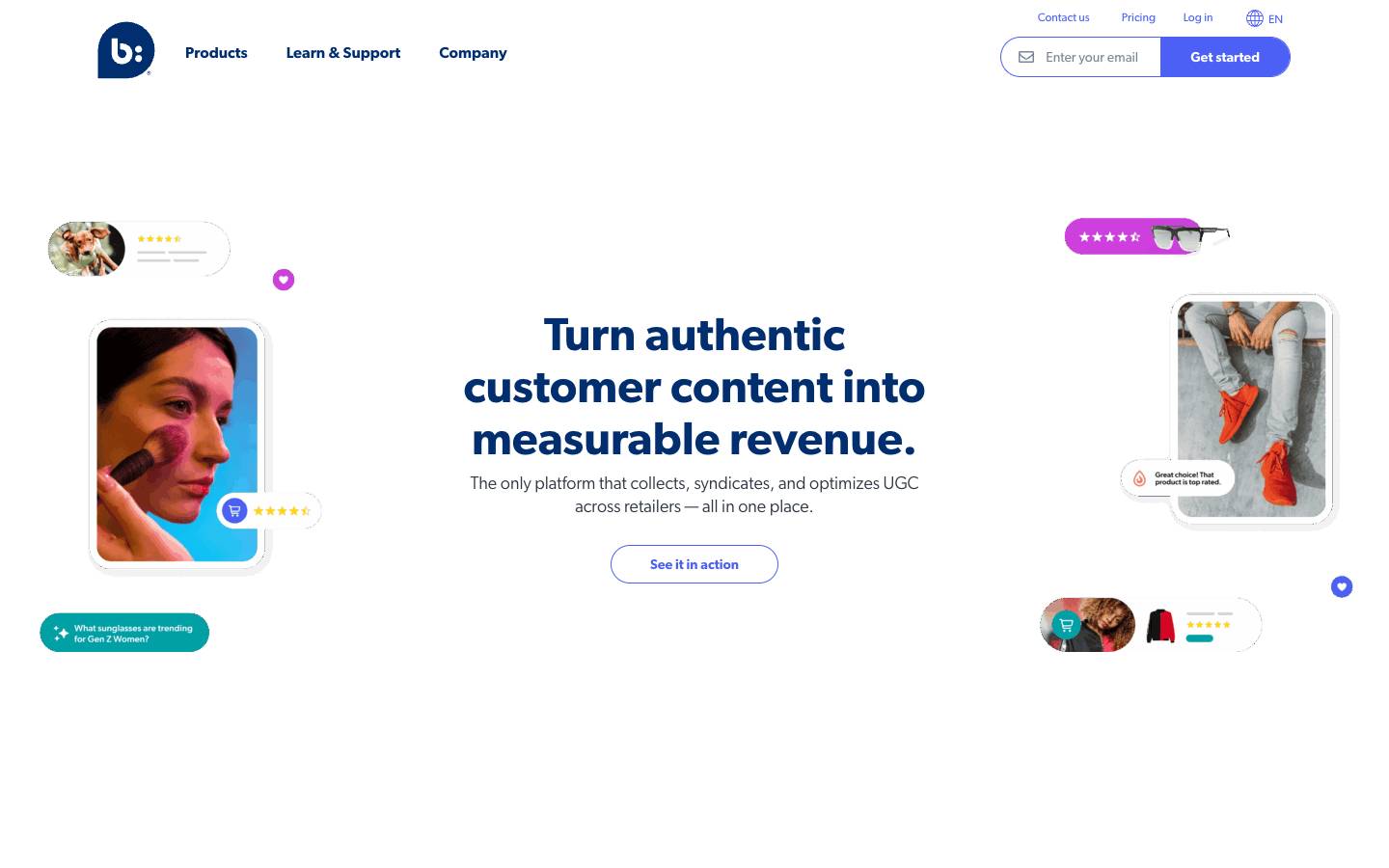 Bazaarvoice's homepage, as read on Oct 2, 2026