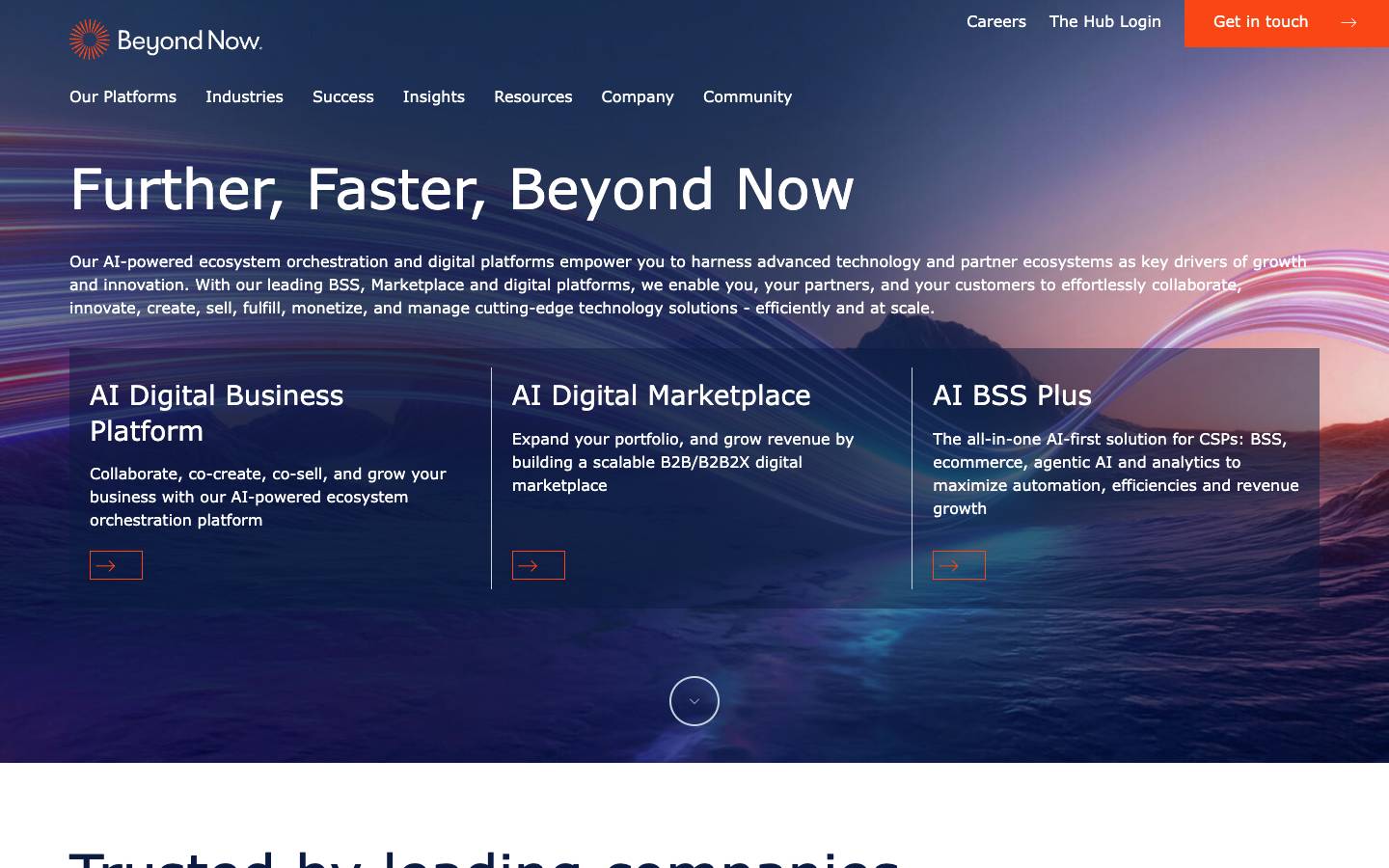 Beyond Now's homepage, as read on Oct 2, 2026