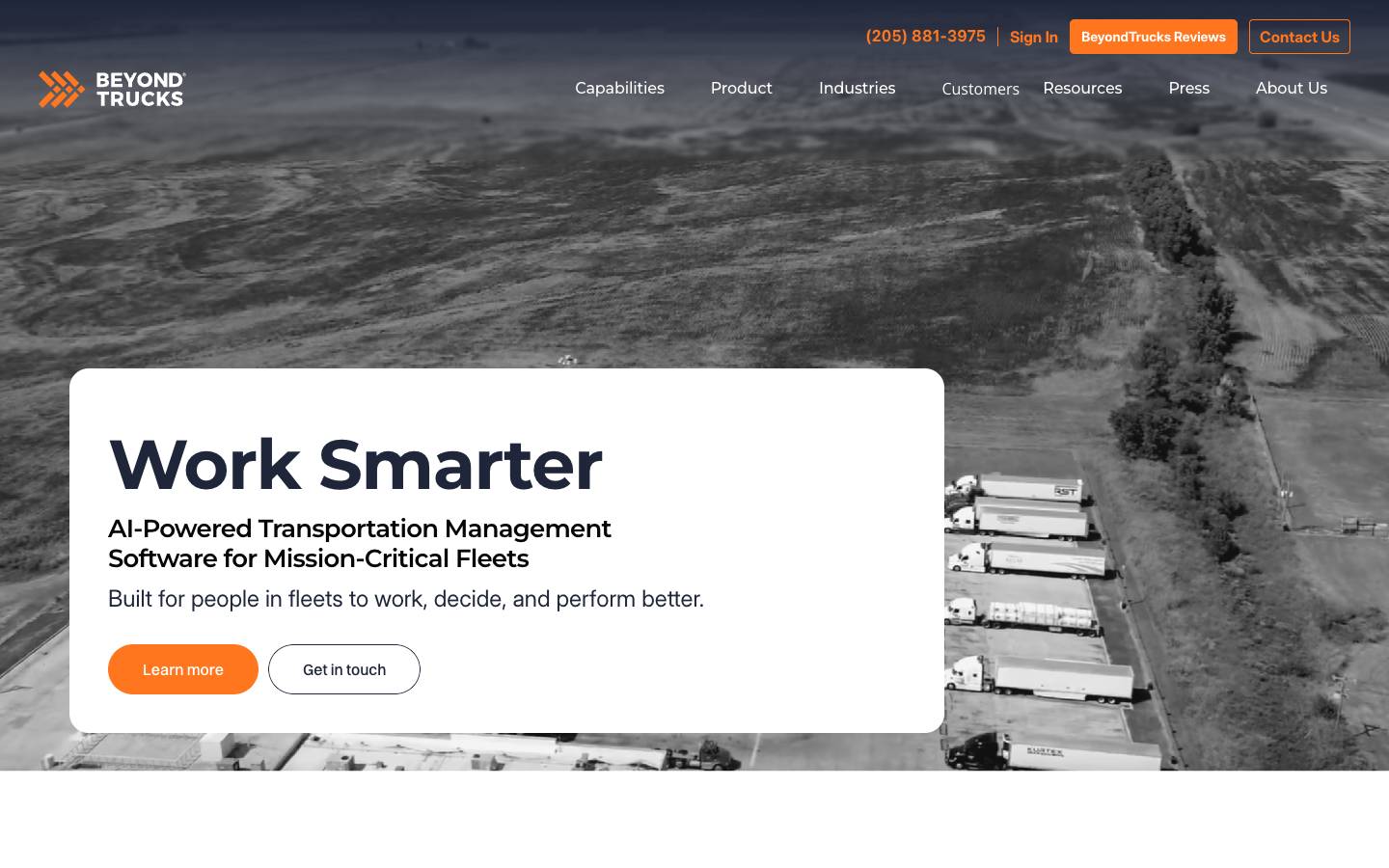 BeyondTrucks's homepage, as read on Oct 2, 2026