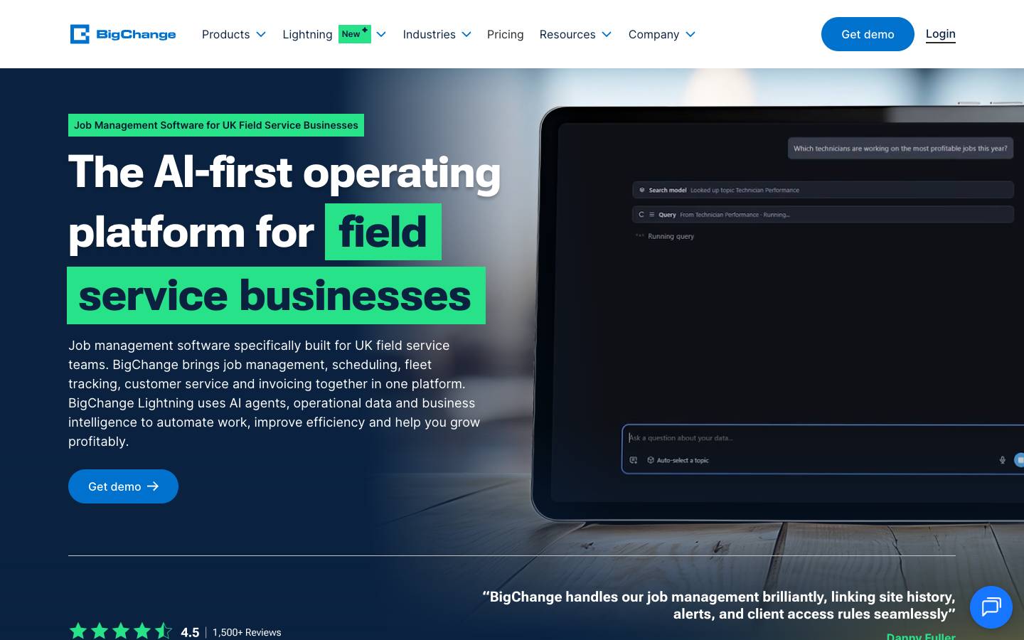 Bigchange's homepage, as read on Oct 2, 2026