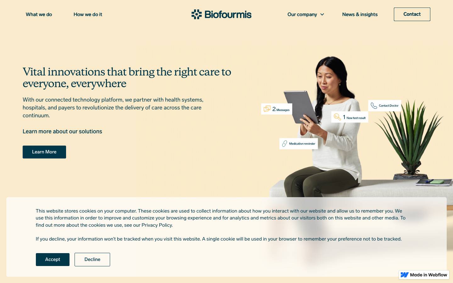 Biofourmis's homepage, as read on Oct 2, 2026