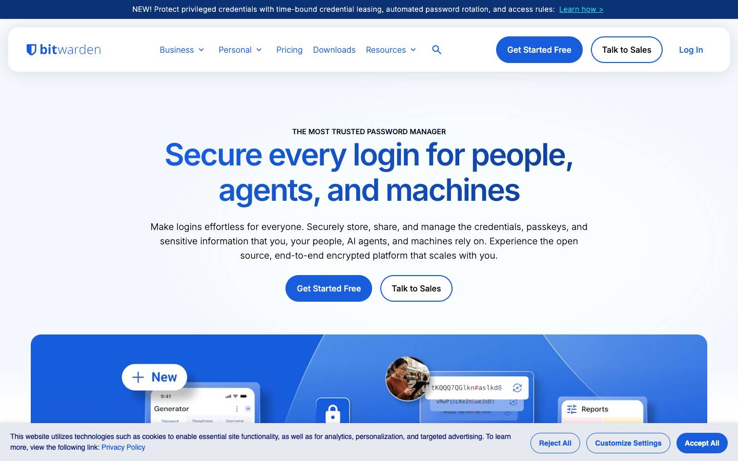 Bitwarden's homepage, as read on Oct 2, 2026