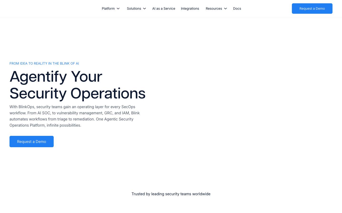 BlinkOps's homepage, as read on Oct 2, 2026