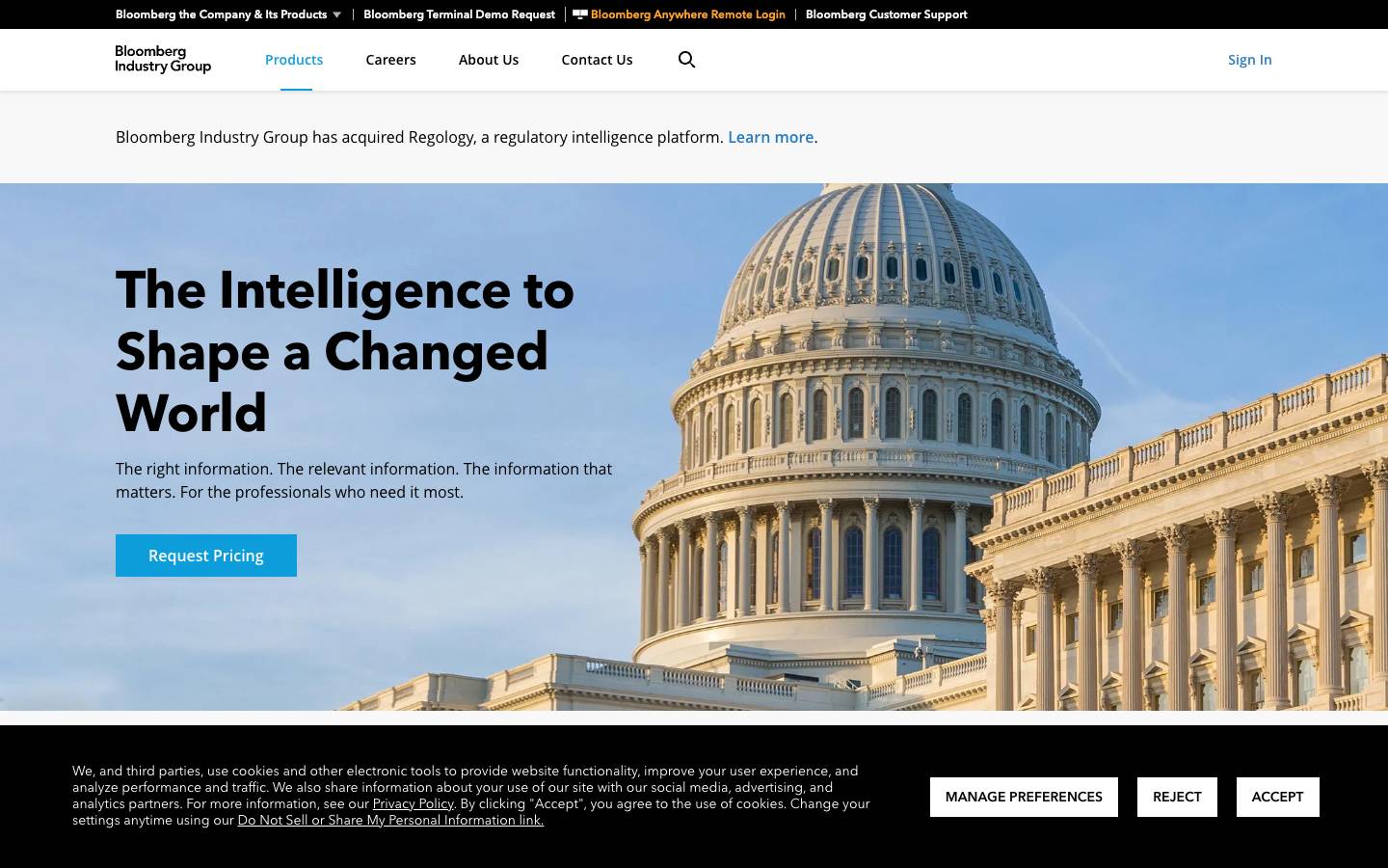 Bloomberg Industry Group's homepage, as read on Oct 2, 2026