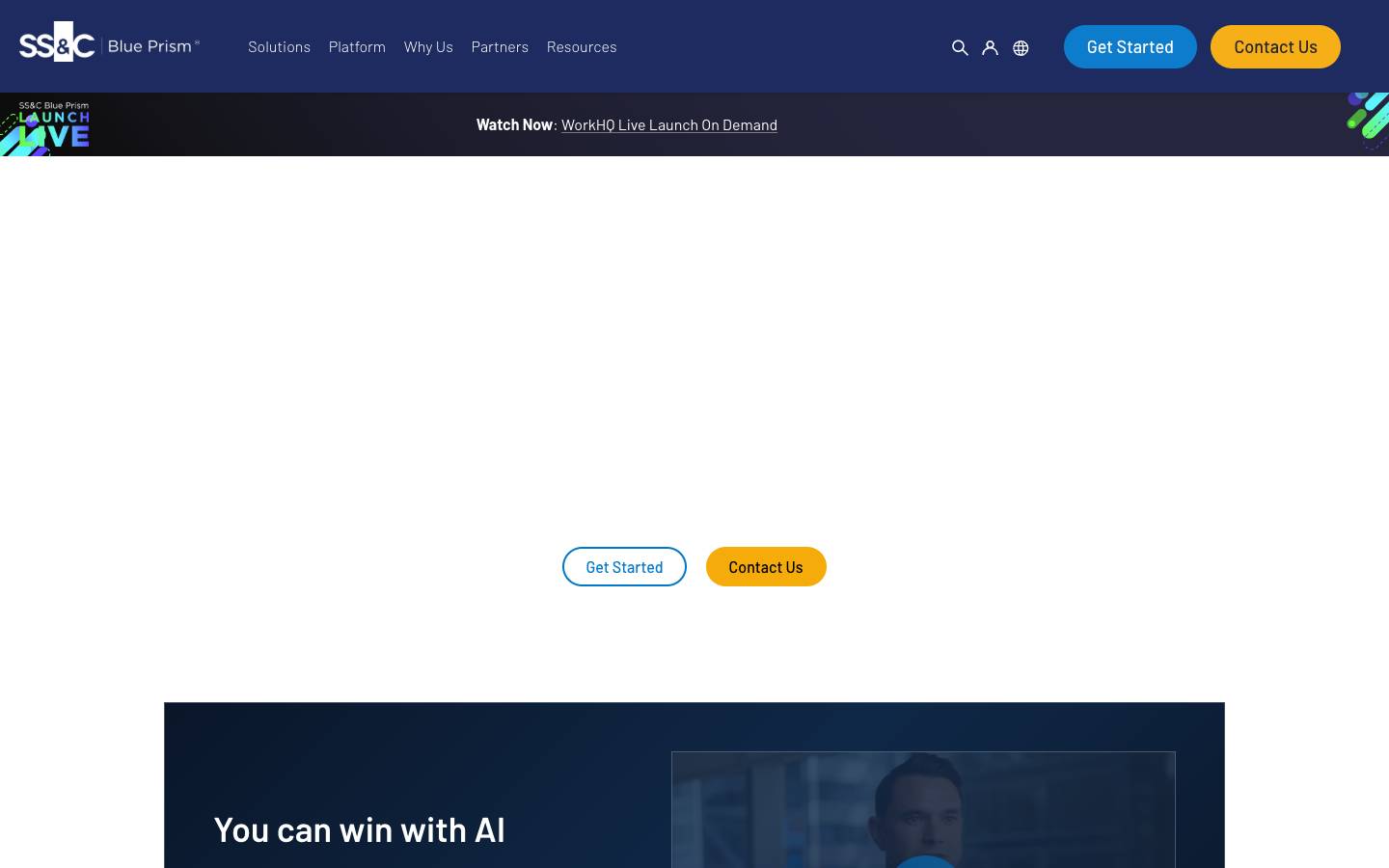 Blue Prism's homepage, as read on Oct 2, 2026