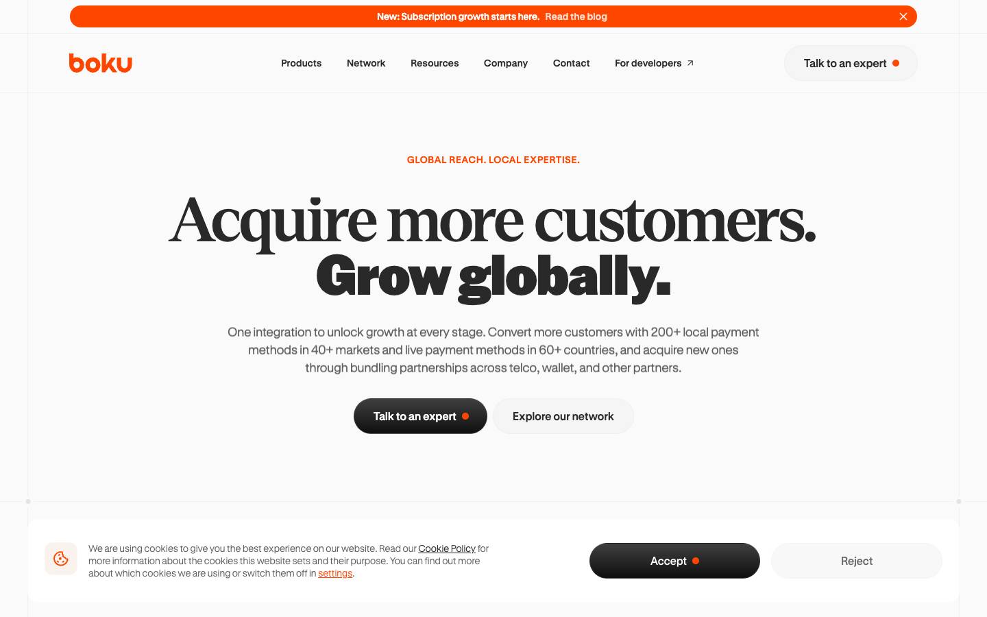 Boku's homepage, as read on Oct 2, 2026