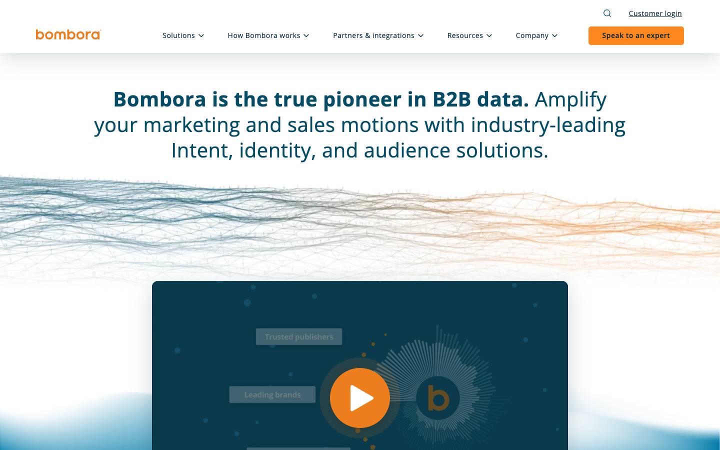 Bombora's homepage, as read on Oct 2, 2026