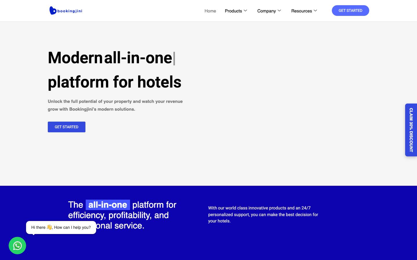 Bookingjini's homepage, as read on Oct 2, 2026