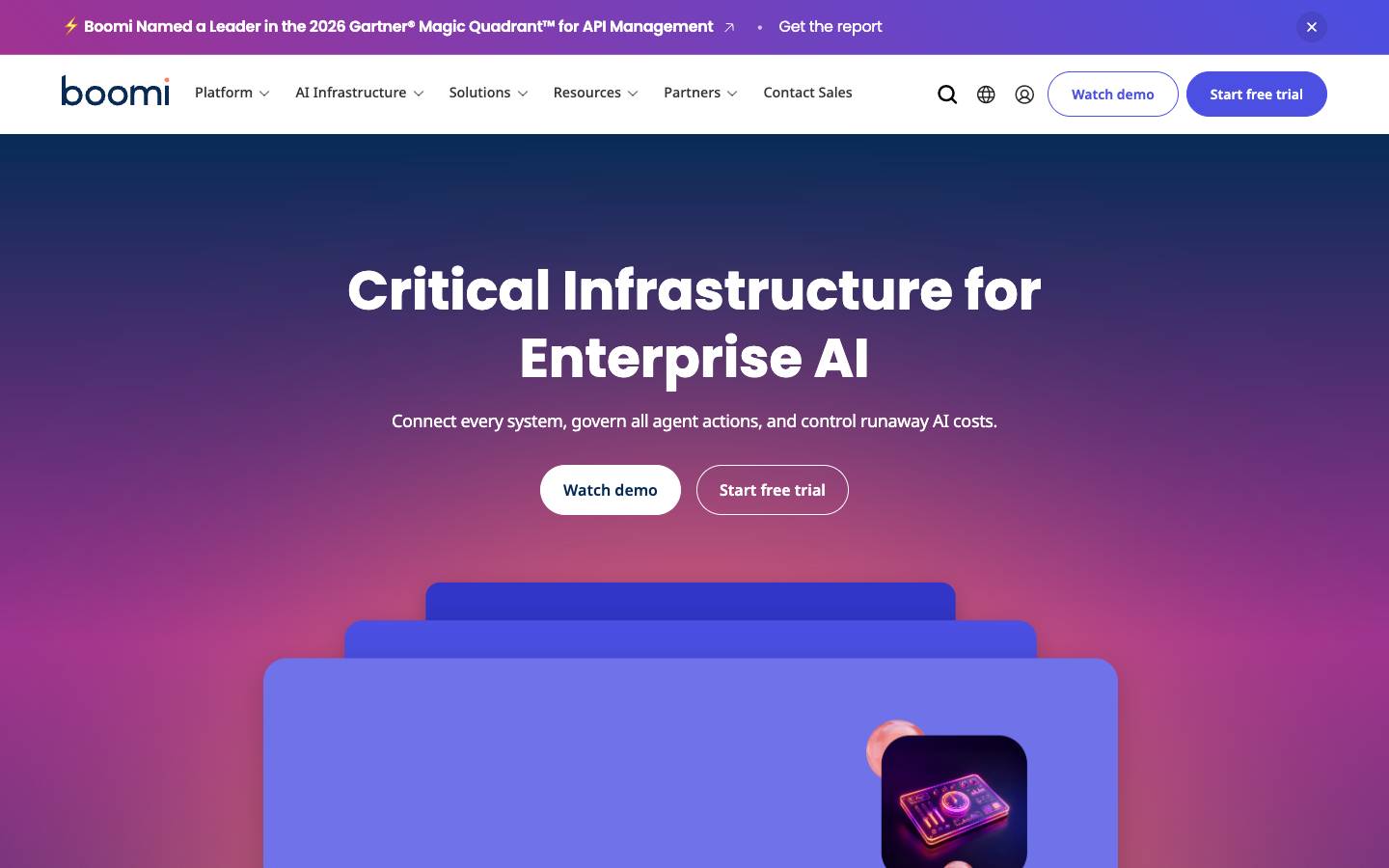 Boomi's homepage, as read on Oct 2, 2026