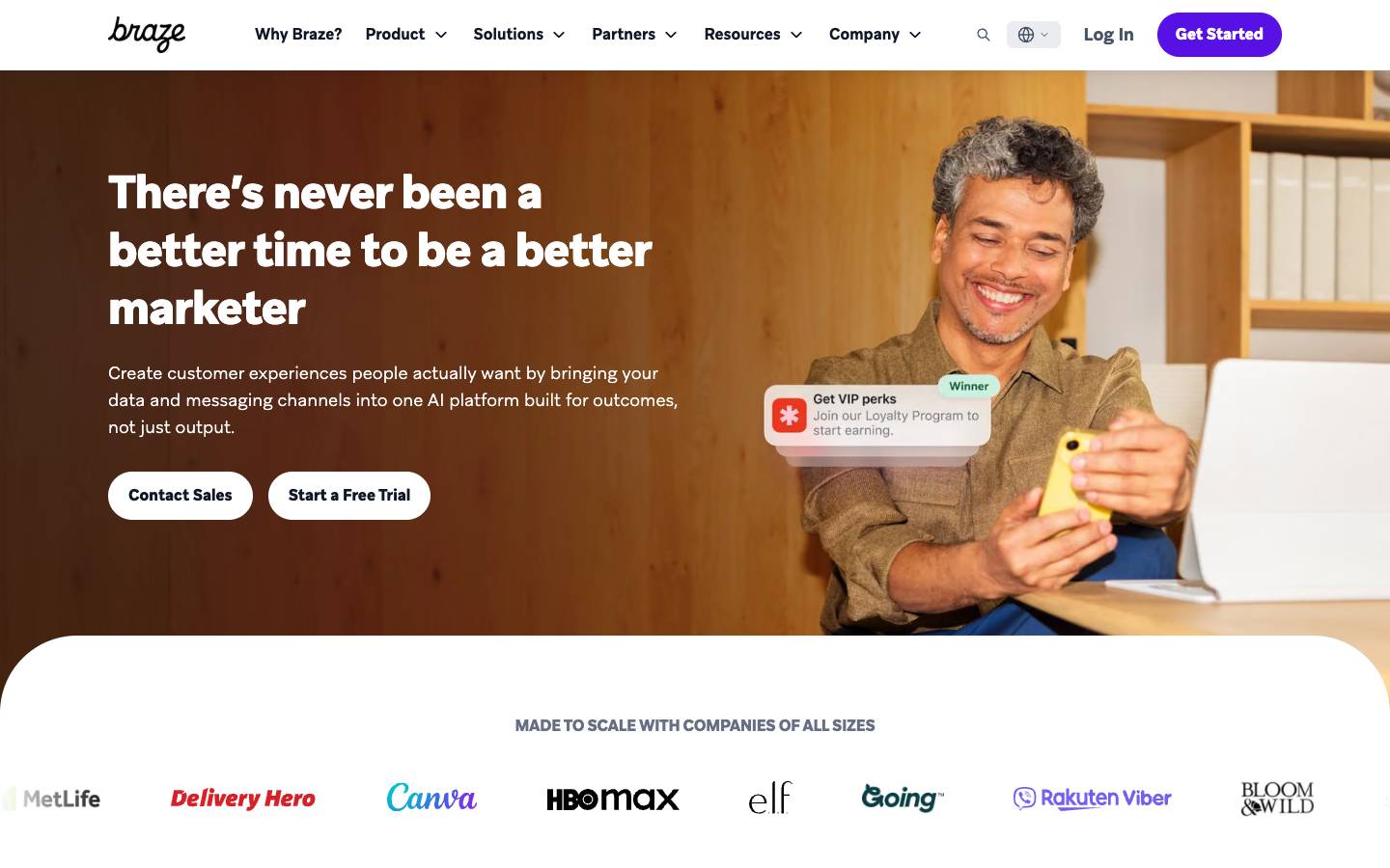 Braze's homepage, as read on Oct 2, 2026